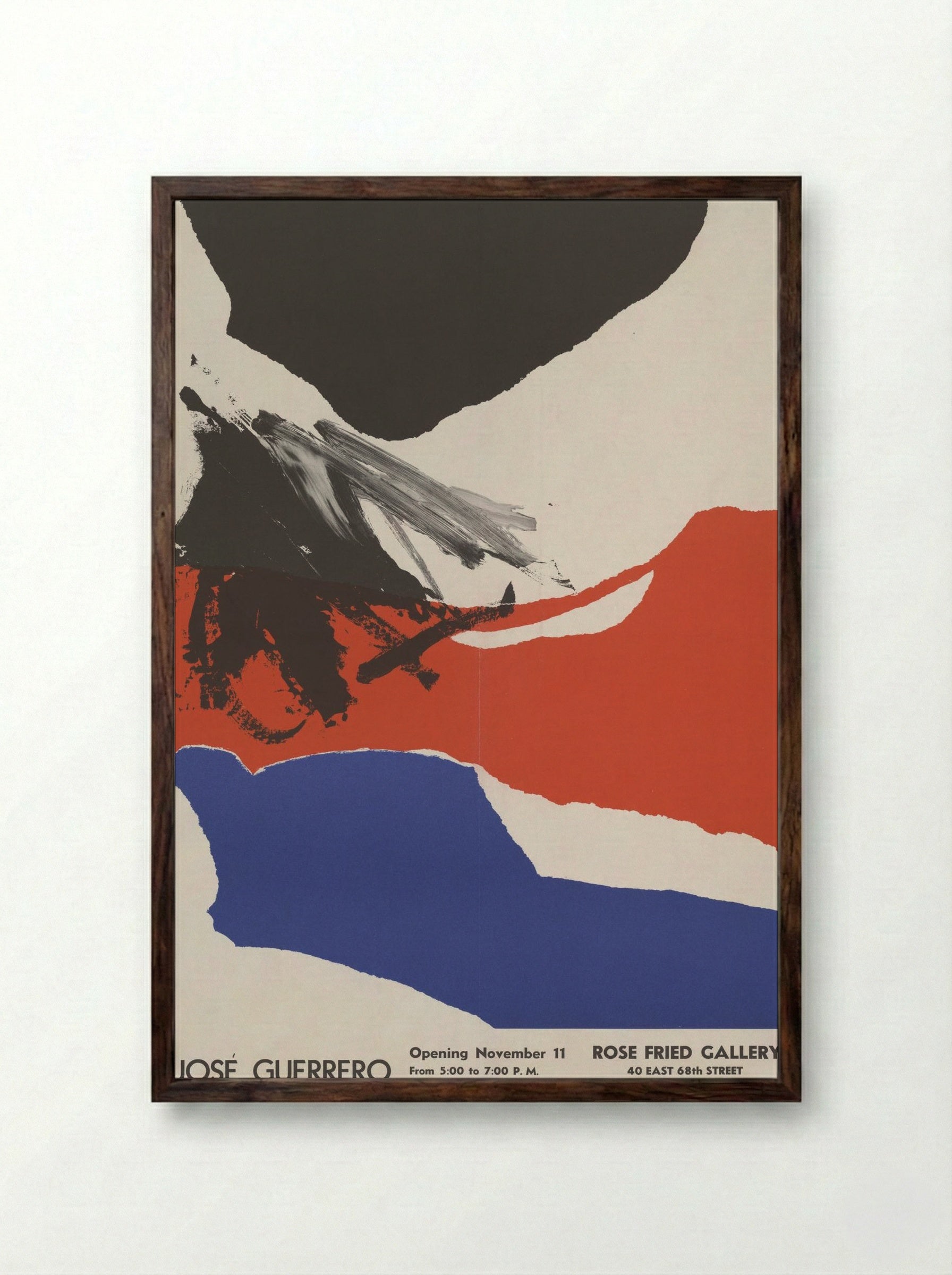 Rose Fried Gallery Exhibition Poster - José Guerrero - Framed Print Dark Wood