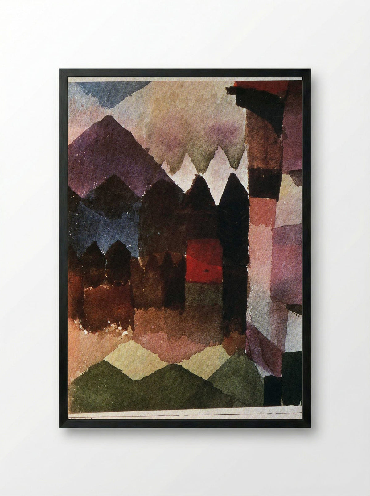 Foehn Wind in Marc's Garden - Paul Klee - Framed Print Black