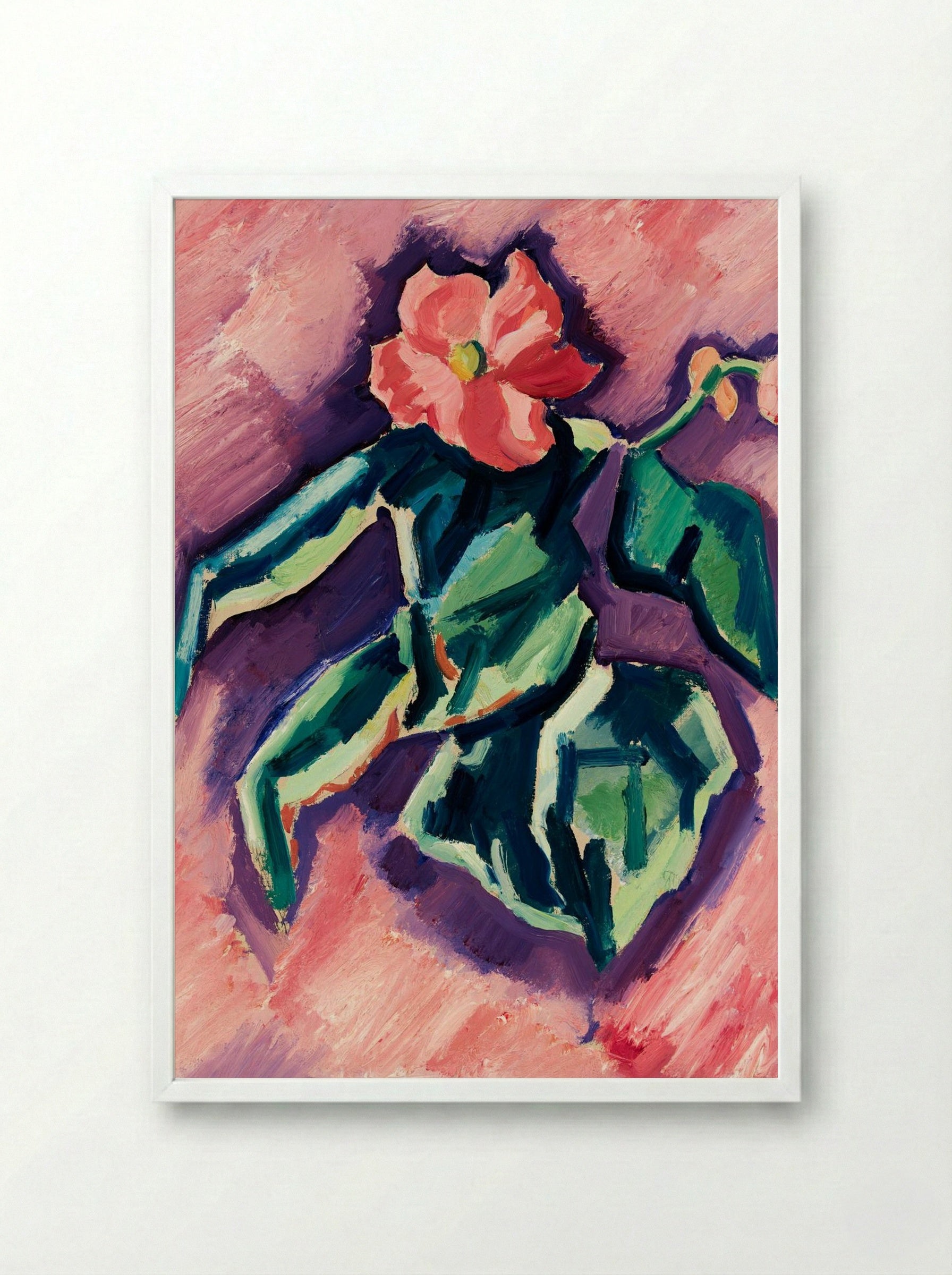 Pink Begonias - Marsden Hartley - Framed Print White