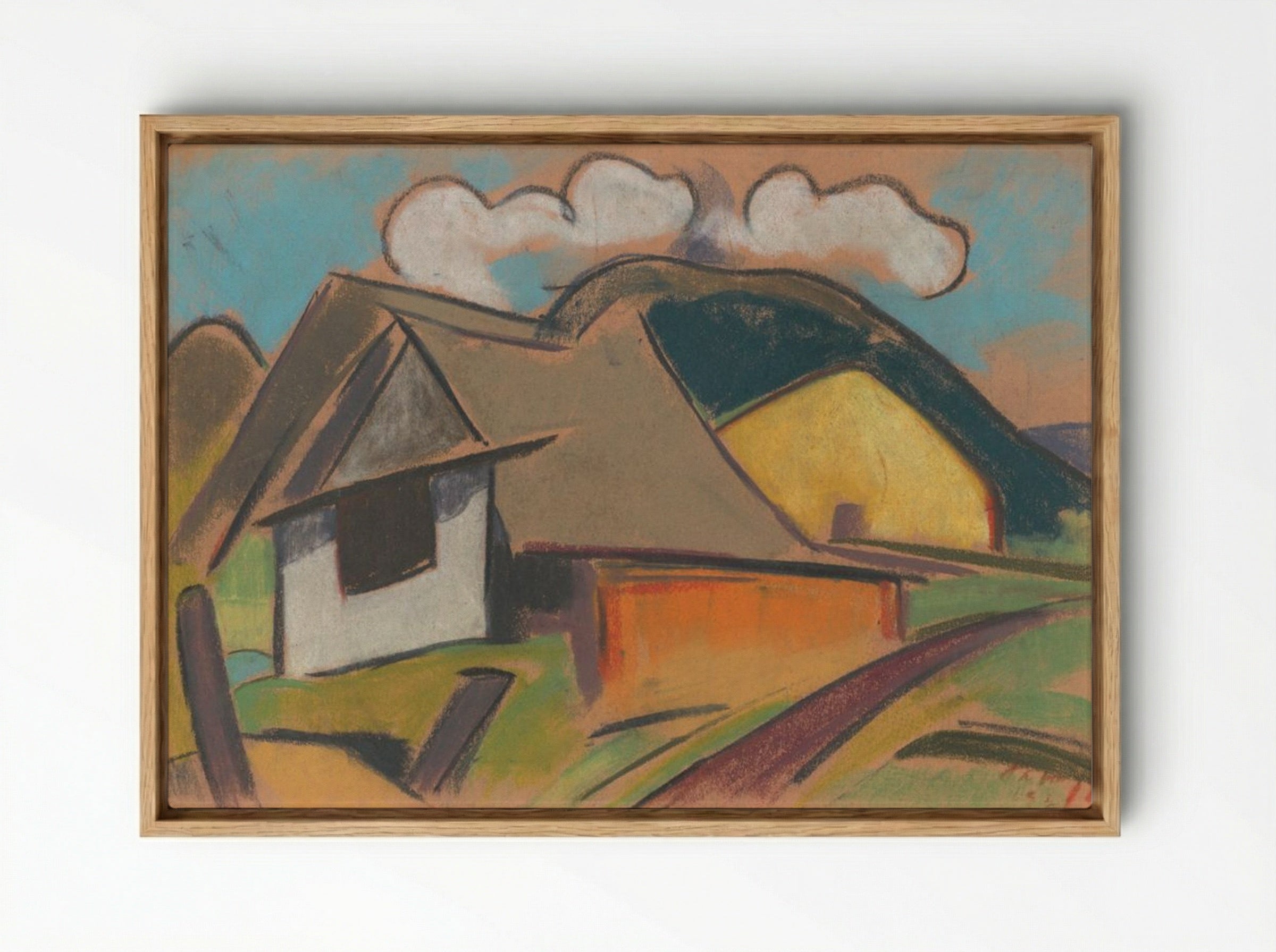 Cottages in the Mountains - Zolo Palugyay - Framed Canvas Wood