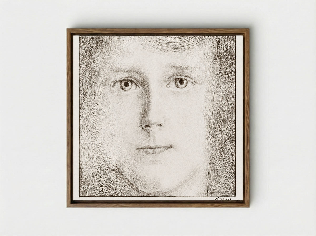 Portrait of Willy Timmerman - Jan Toorop - Framed Canvas Wood