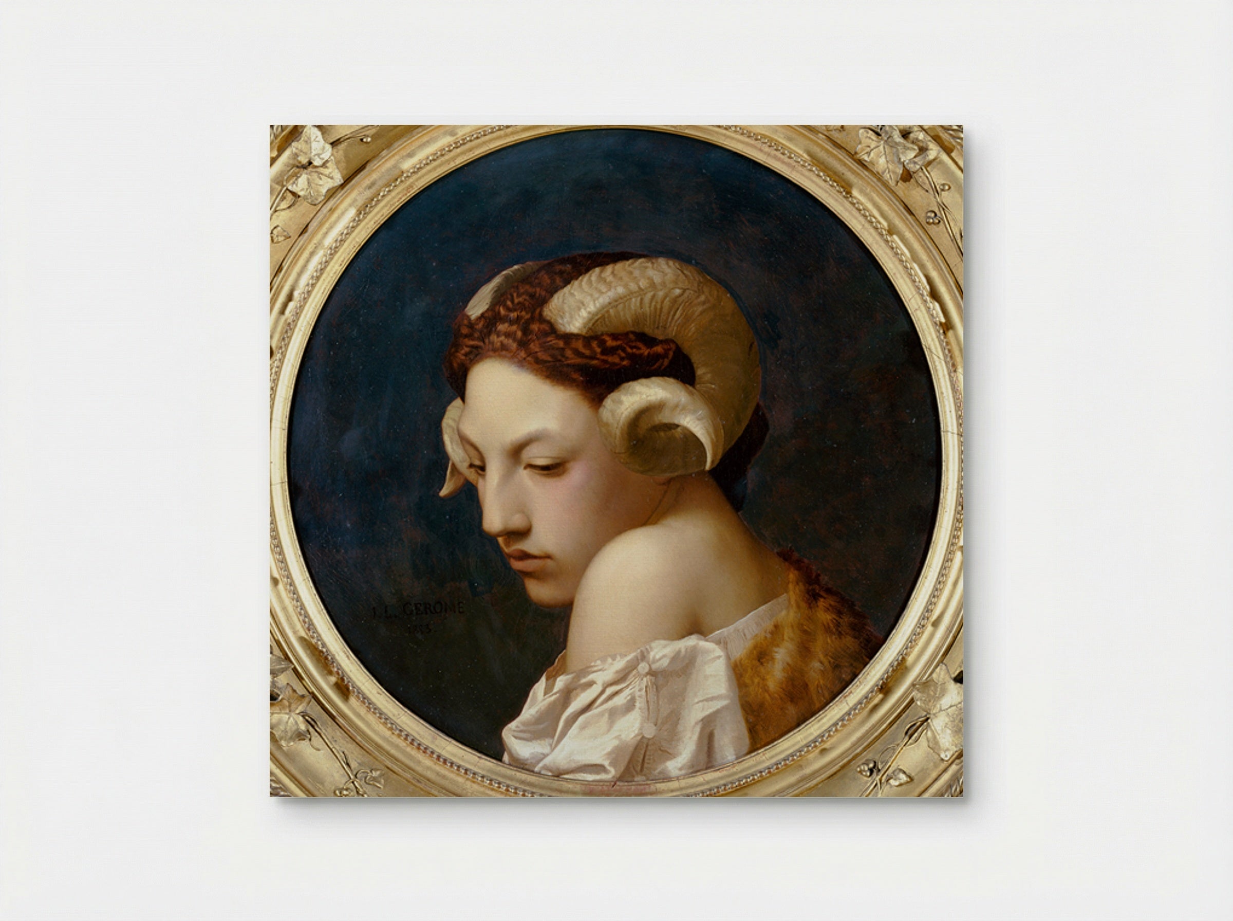 Woman's Head with Ram Horns - Jean-Léon Gérôme - Poster