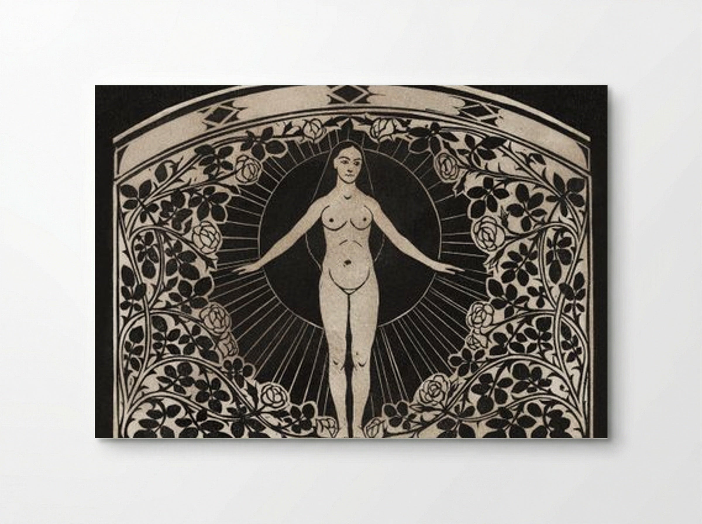 Calendar for 1901 with Women and Flowers - Fine Art Print - Poster