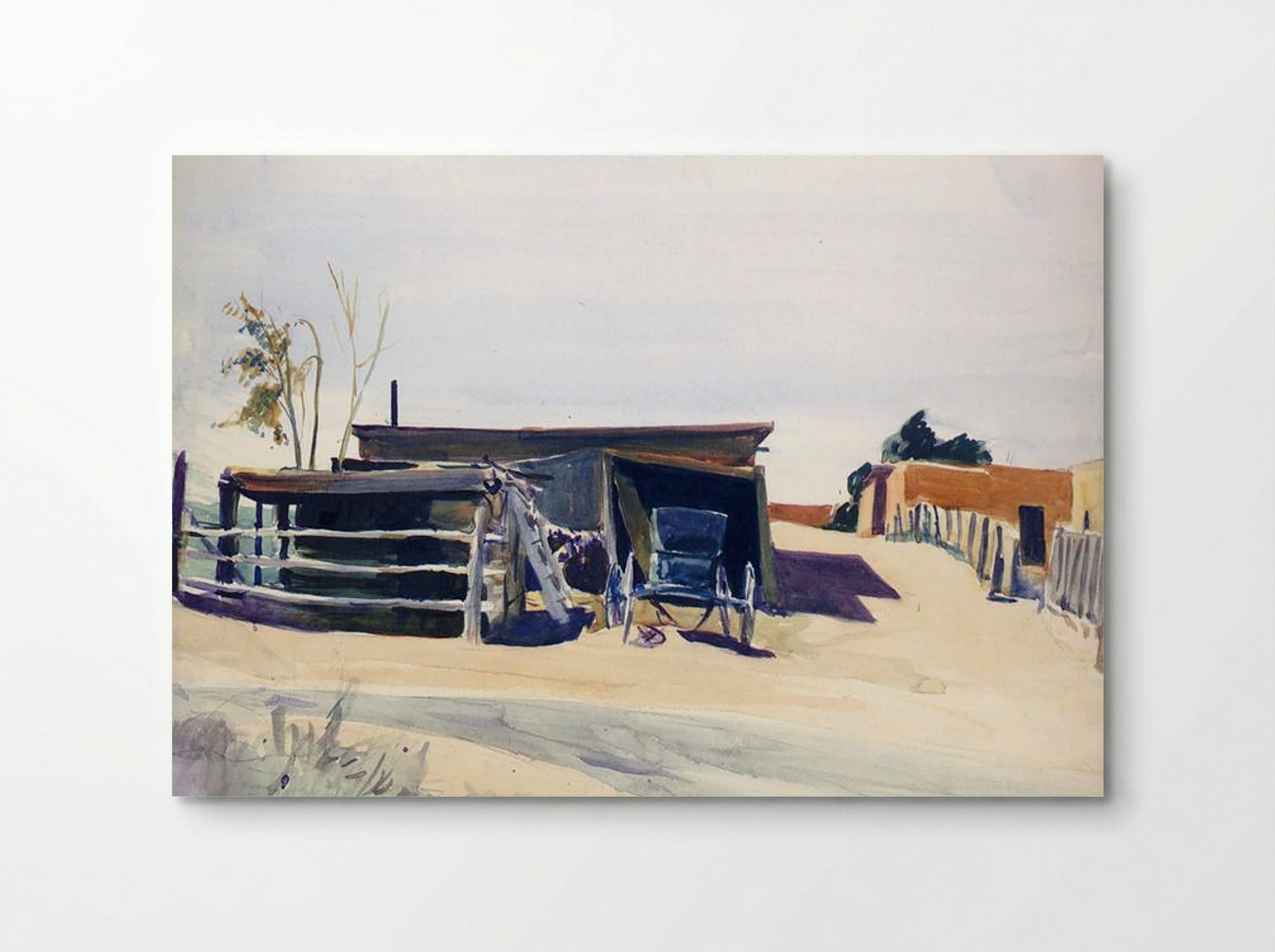 Adobes and Shed, New Mexico - Edward Hopper - Poster