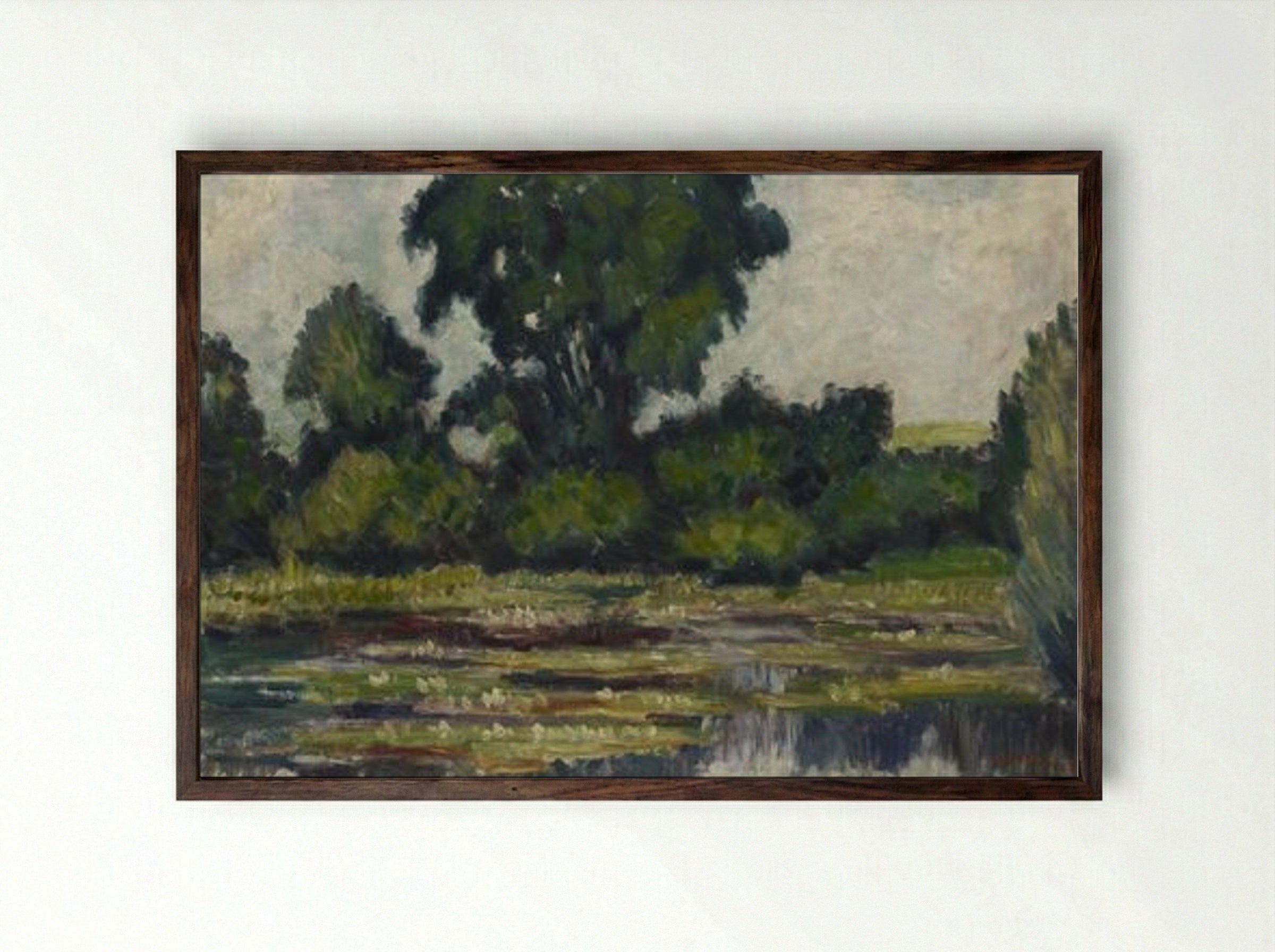 Lumpeita - Alfred William Finch - Framed Print Dark Wood