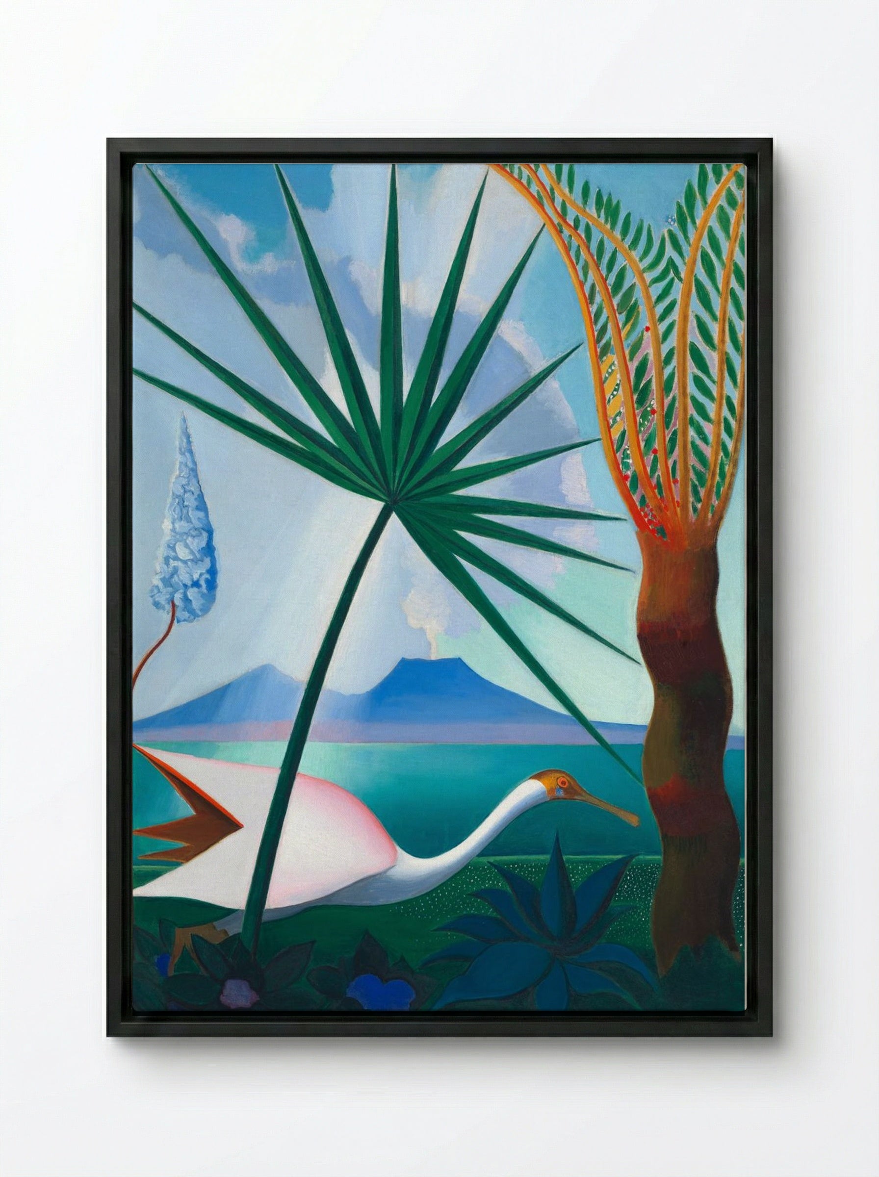 Neapolitan Song - Joseph Stella - Framed Canvas Black