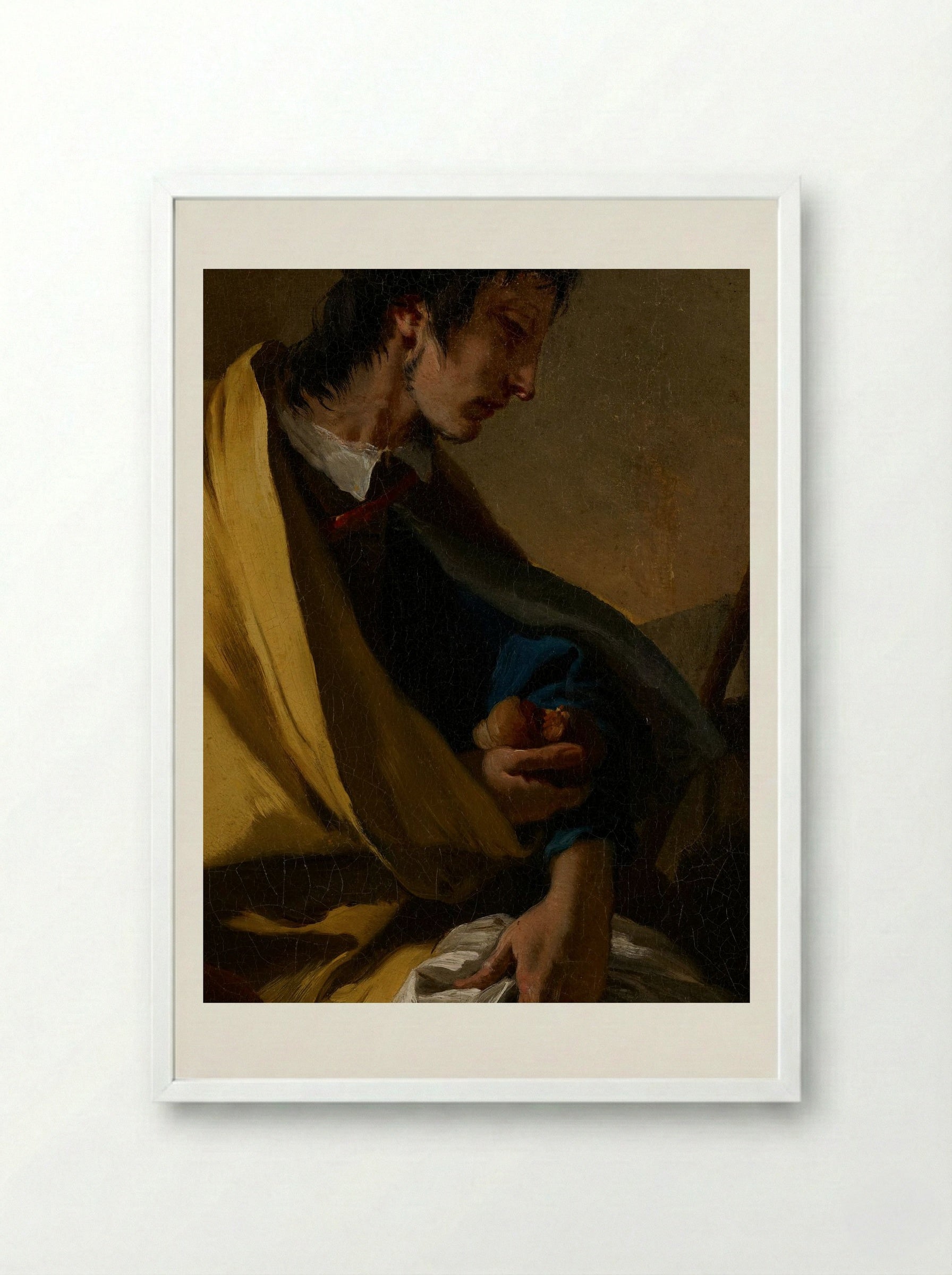 Saint Roch - Giovanni Battista Tiepolo - Framed Print White