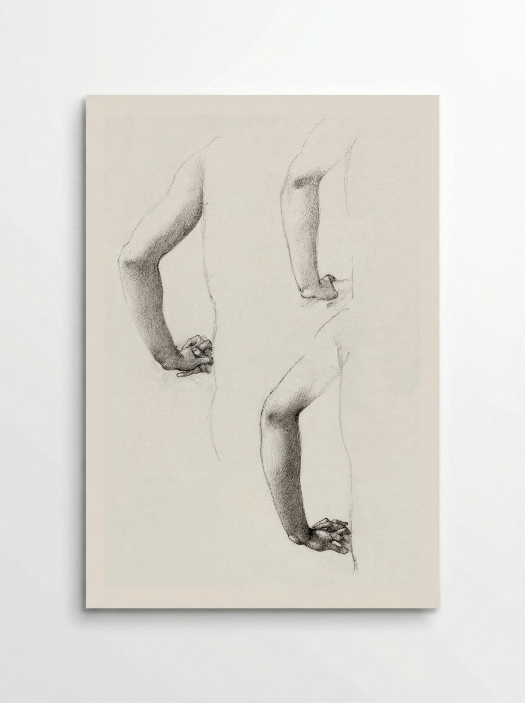 Studies of an Arm and Hands - Edward Burne-Jones - Poster