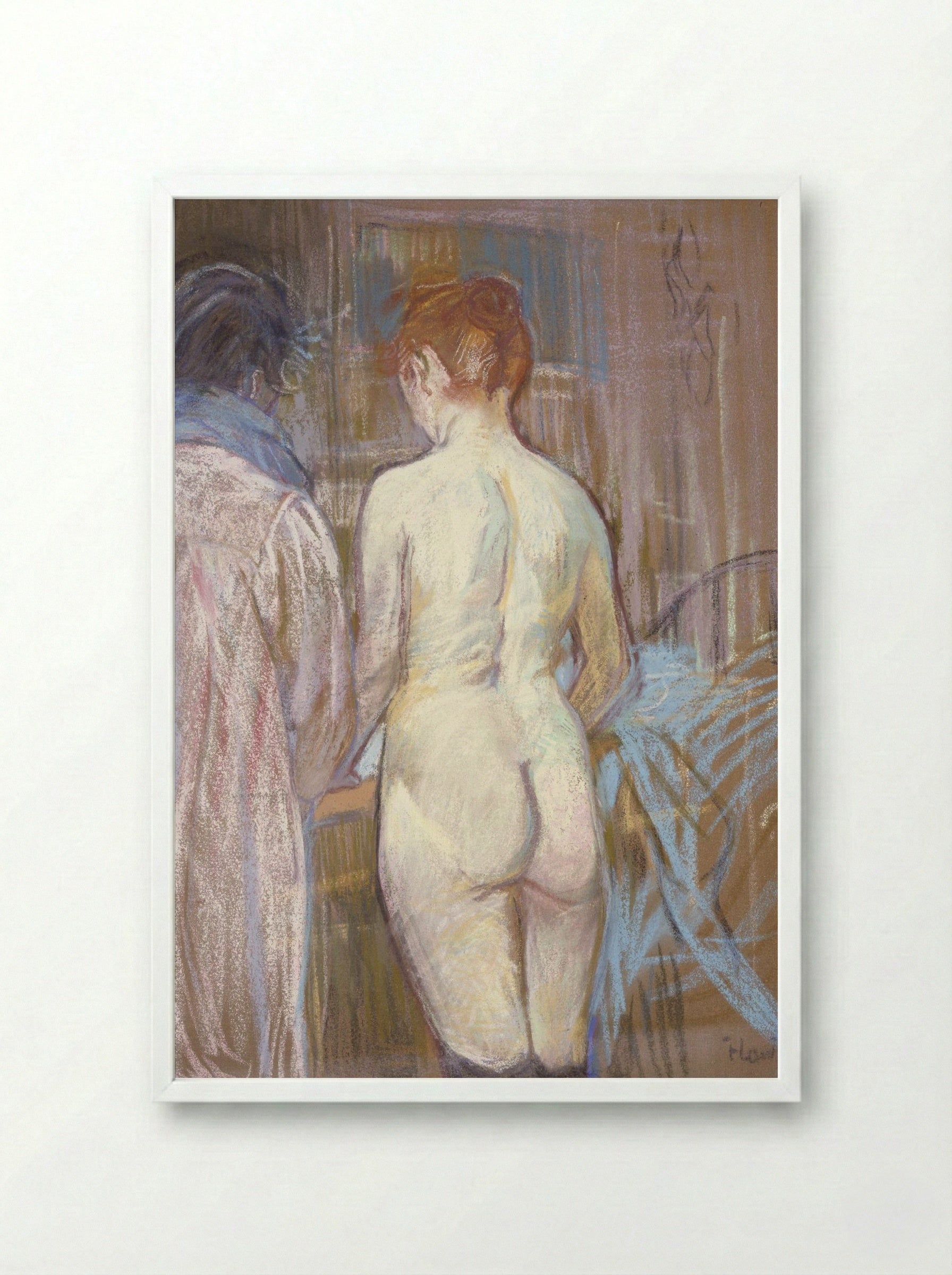 Prostitutes (Femmes de Maison) - Henri de Toulouse-Lautrec - Framed Print White