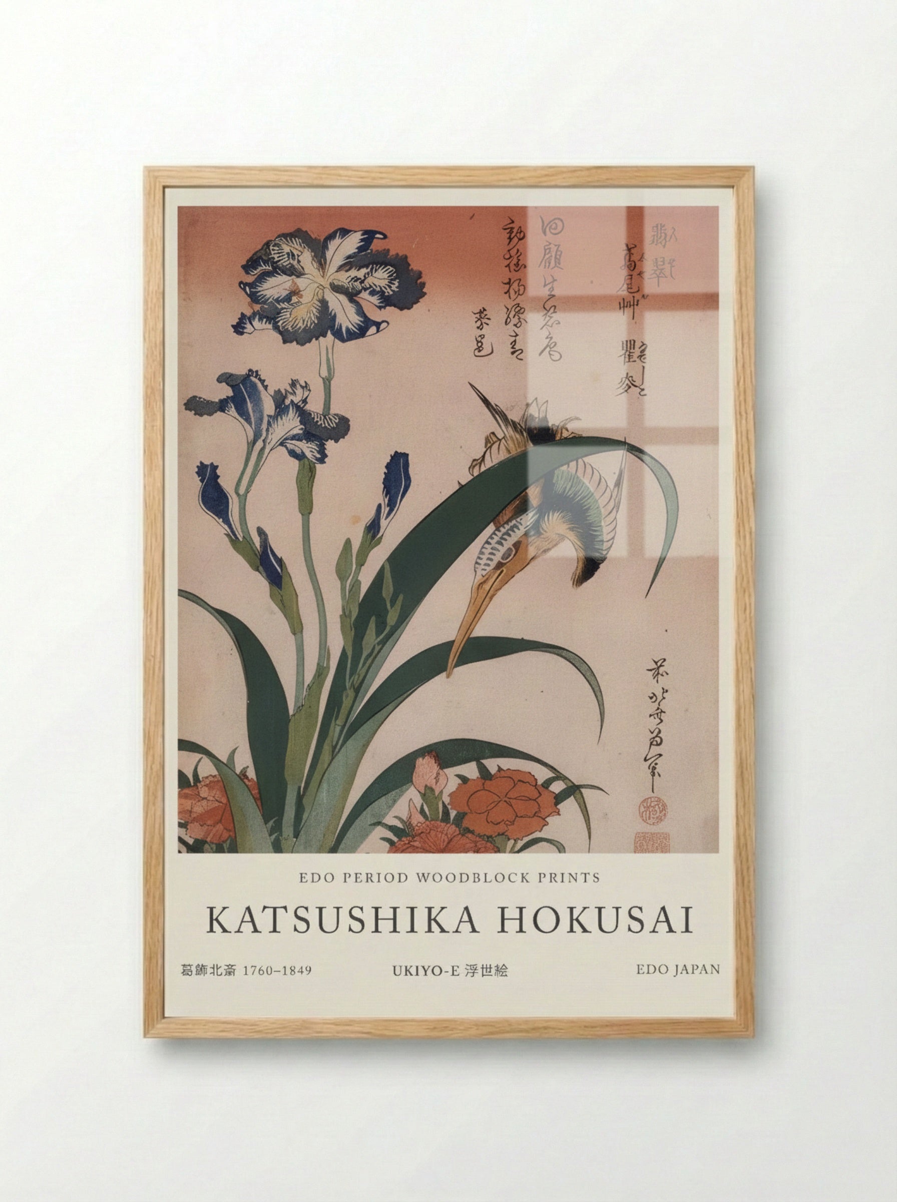 Kingfisher, Carnation, Iris – Fine Art Print