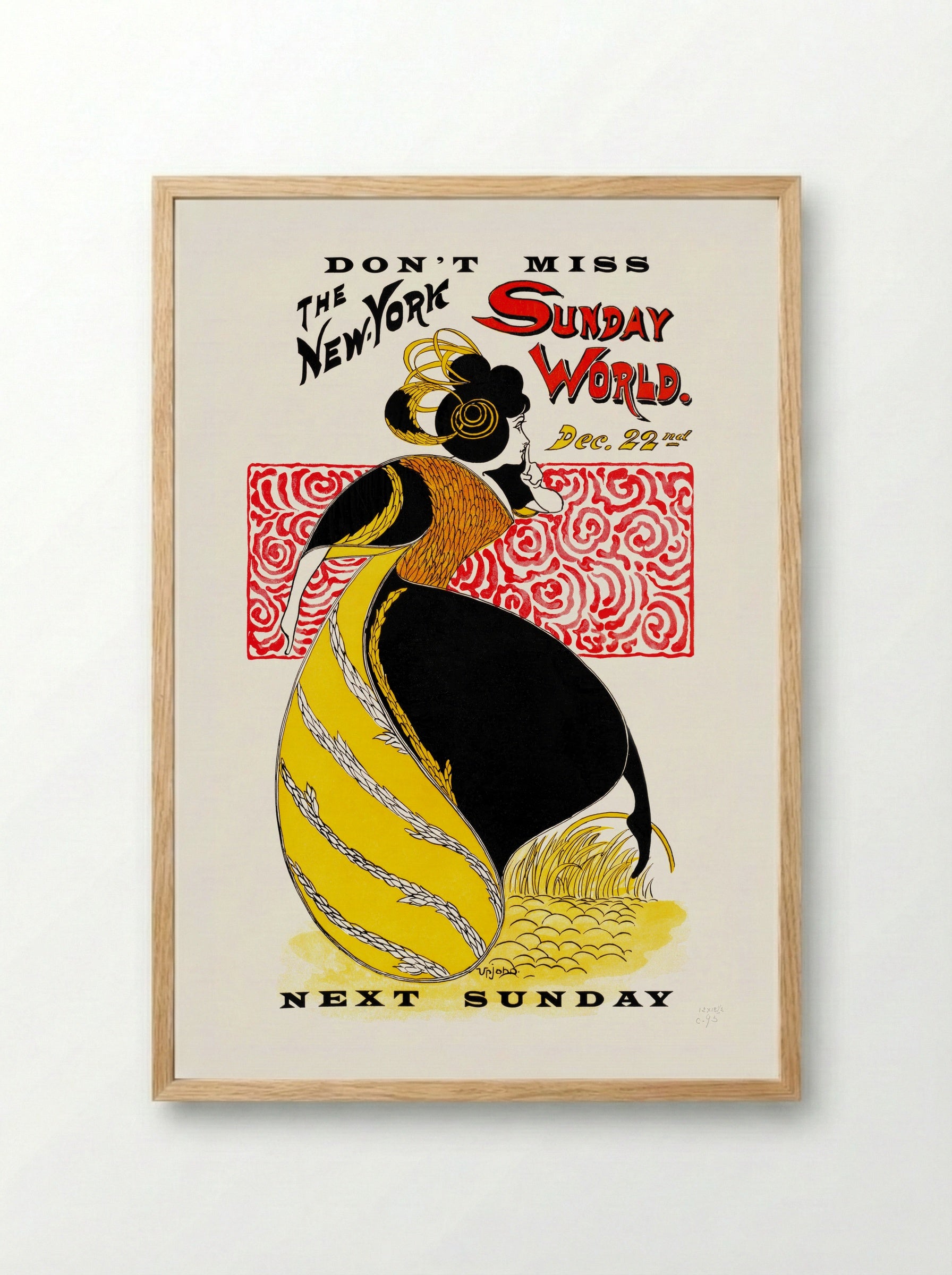 The New York Sunday World, Dec. 22nd - Frank King - Framed Print Wood