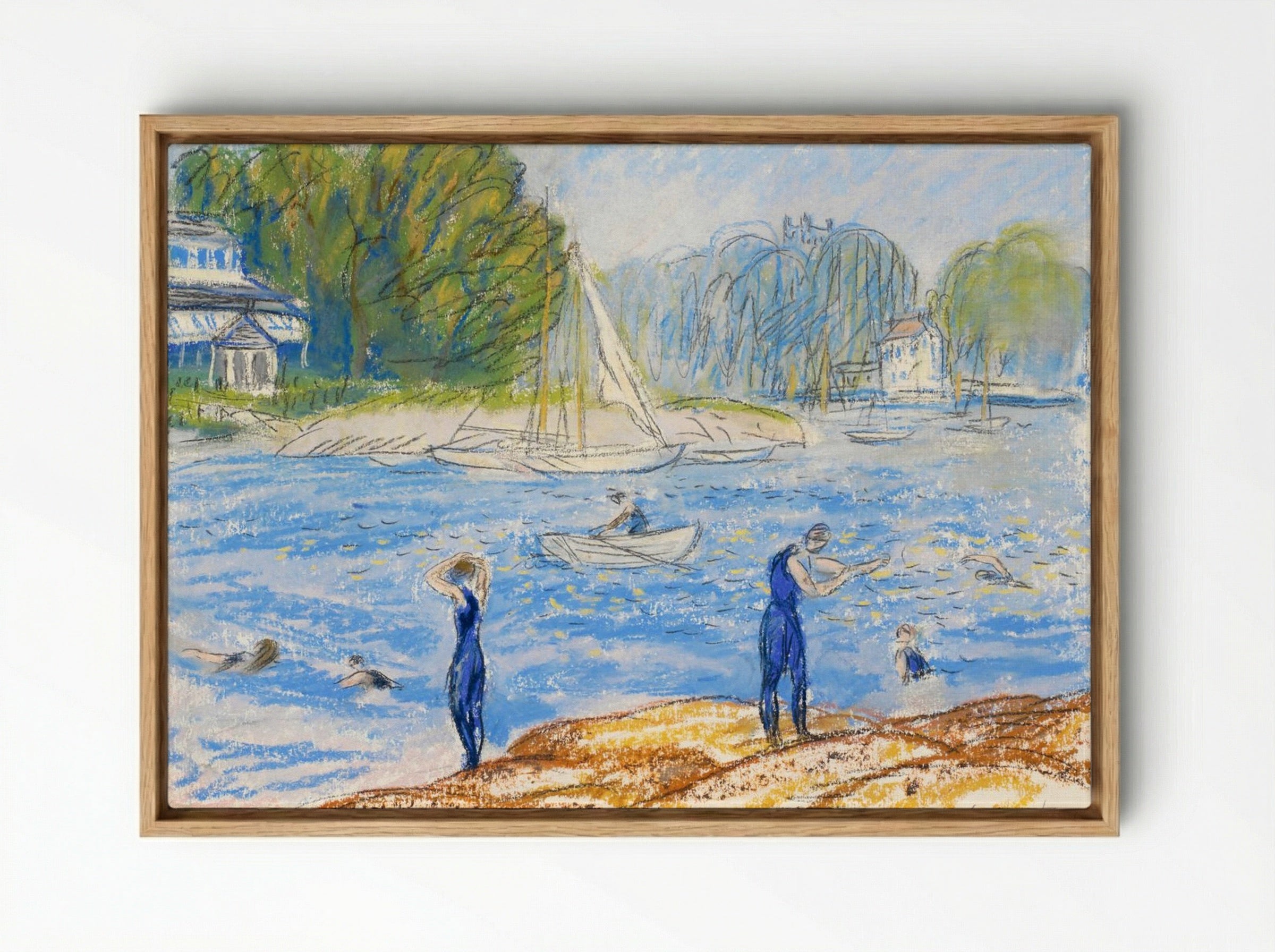 Bathers, Annisquam - William James Glackens - Framed Canvas Wood