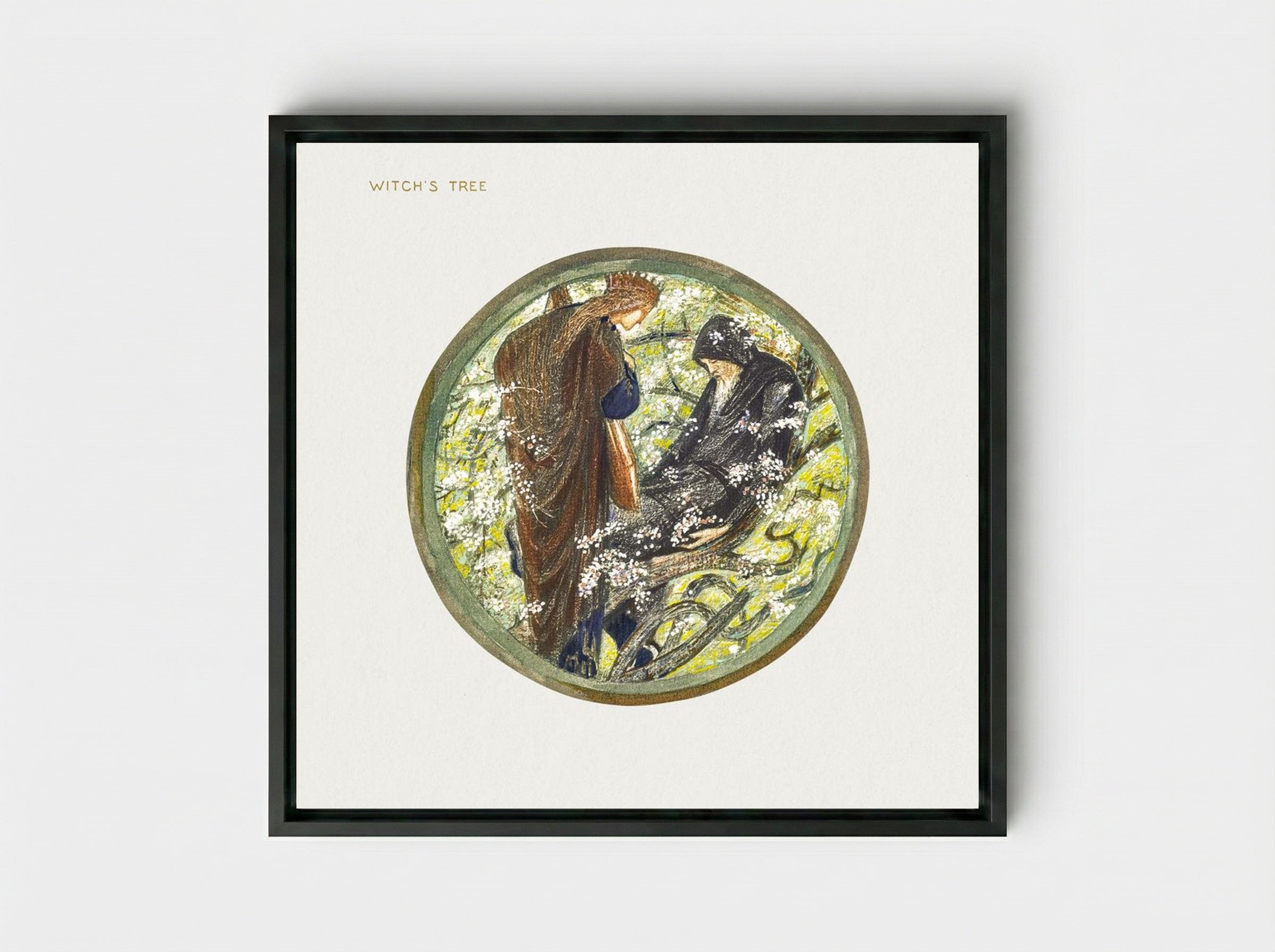 Witch's Tree - Edward Burne-Jones - Framed Canvas Black