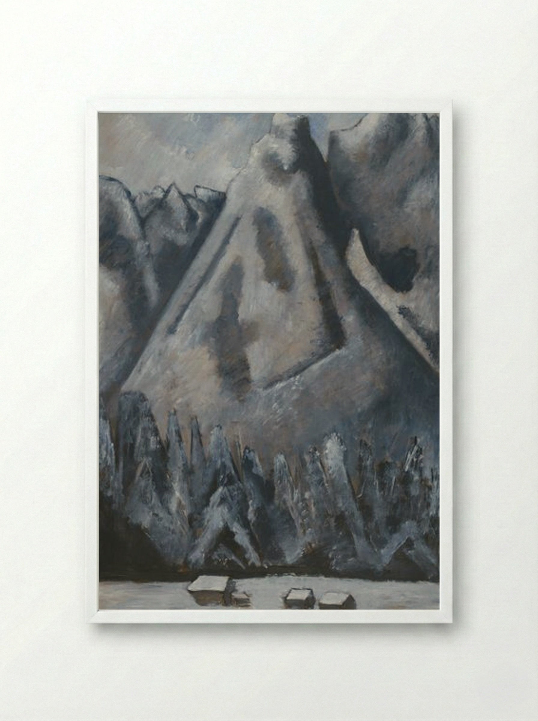 Waxenstein Peaks, Garmisch-Partenkirchen - Marsden Hartley - Framed Print White