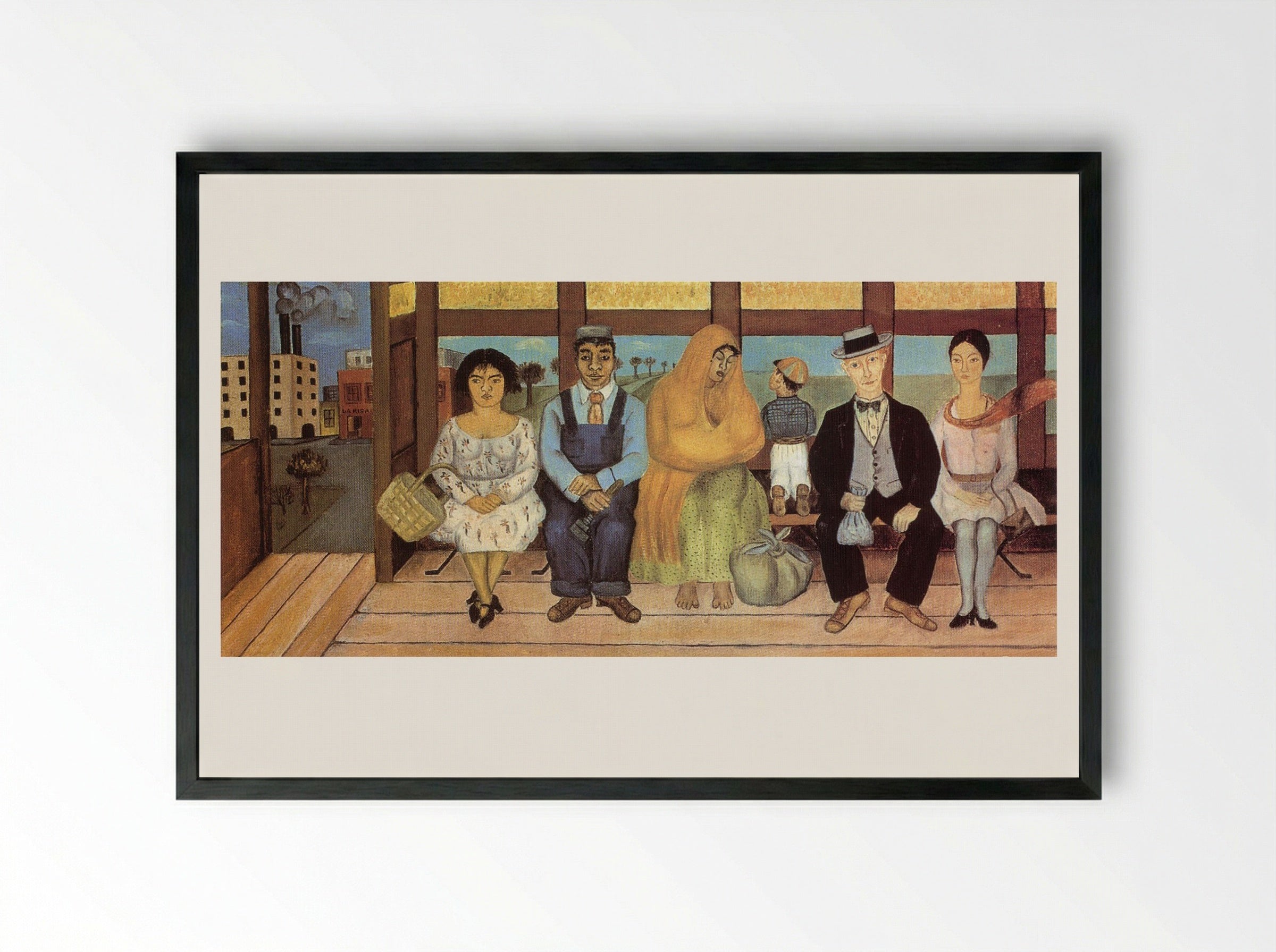 The Bus - Frida Kahlo - Framed Print Black