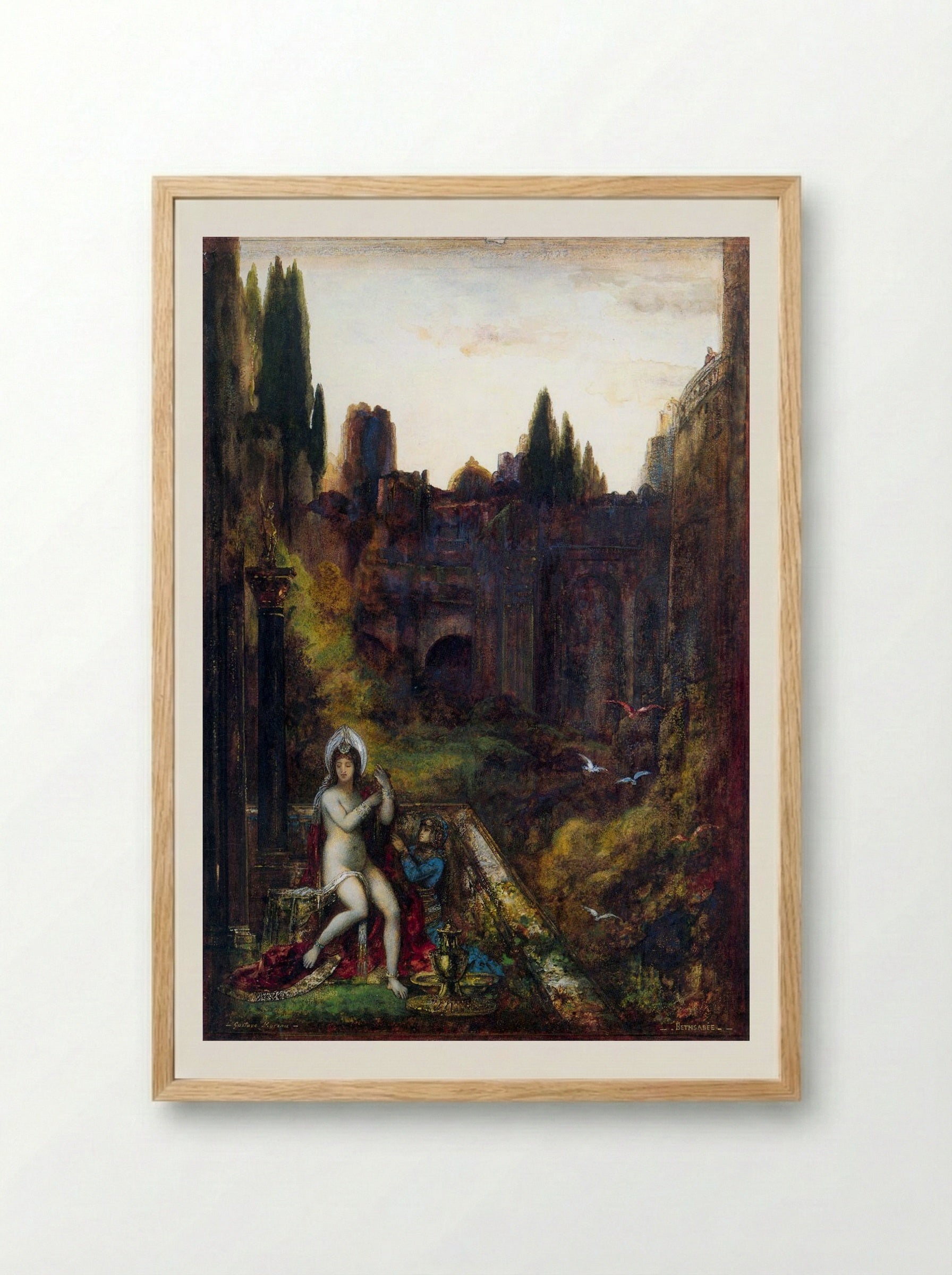 Bathsheba - Gustave Moreau - Framed Print Wood