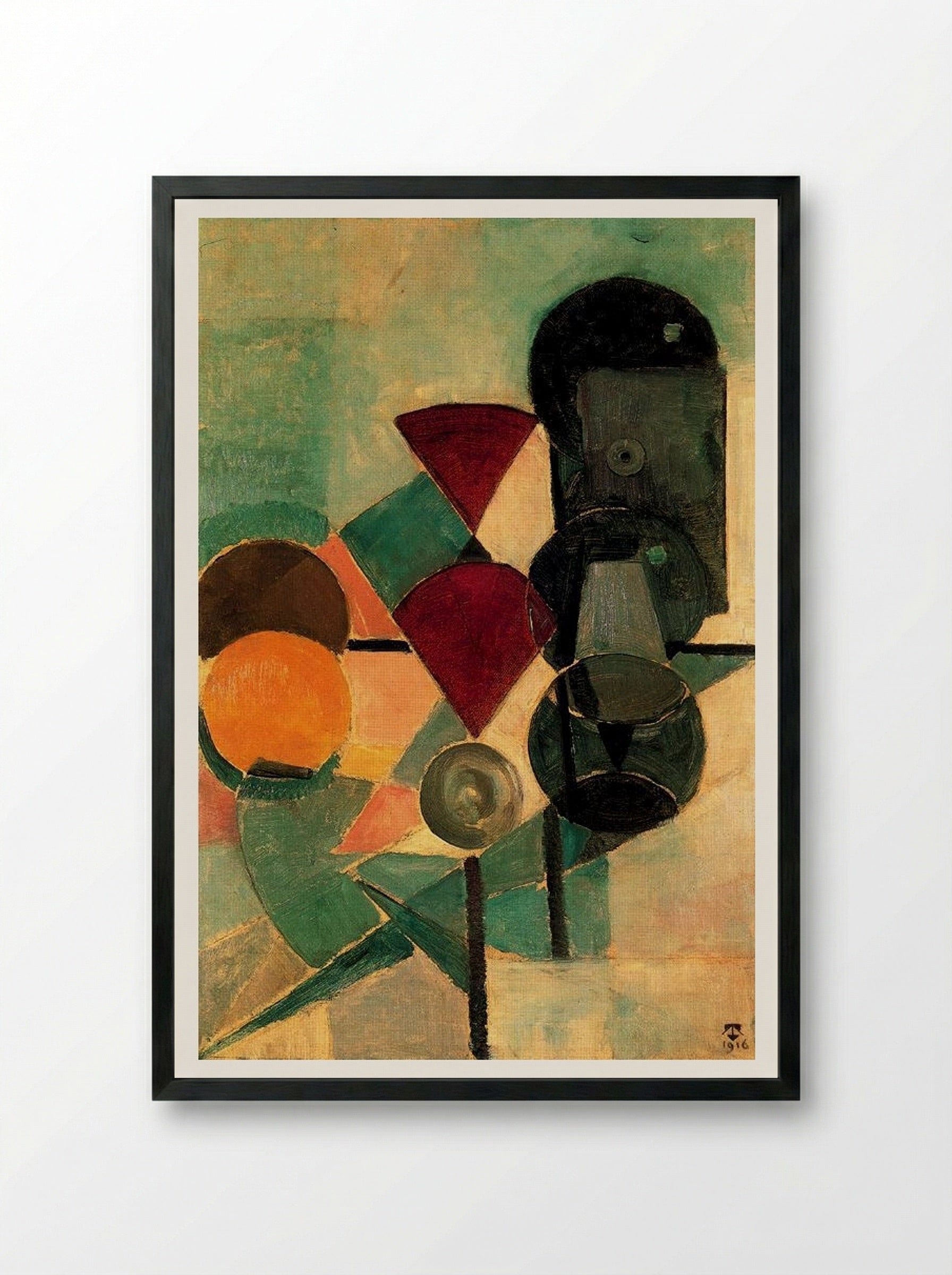 Composition II (Still Life) - Theo van Doesburg - Framed Print Black