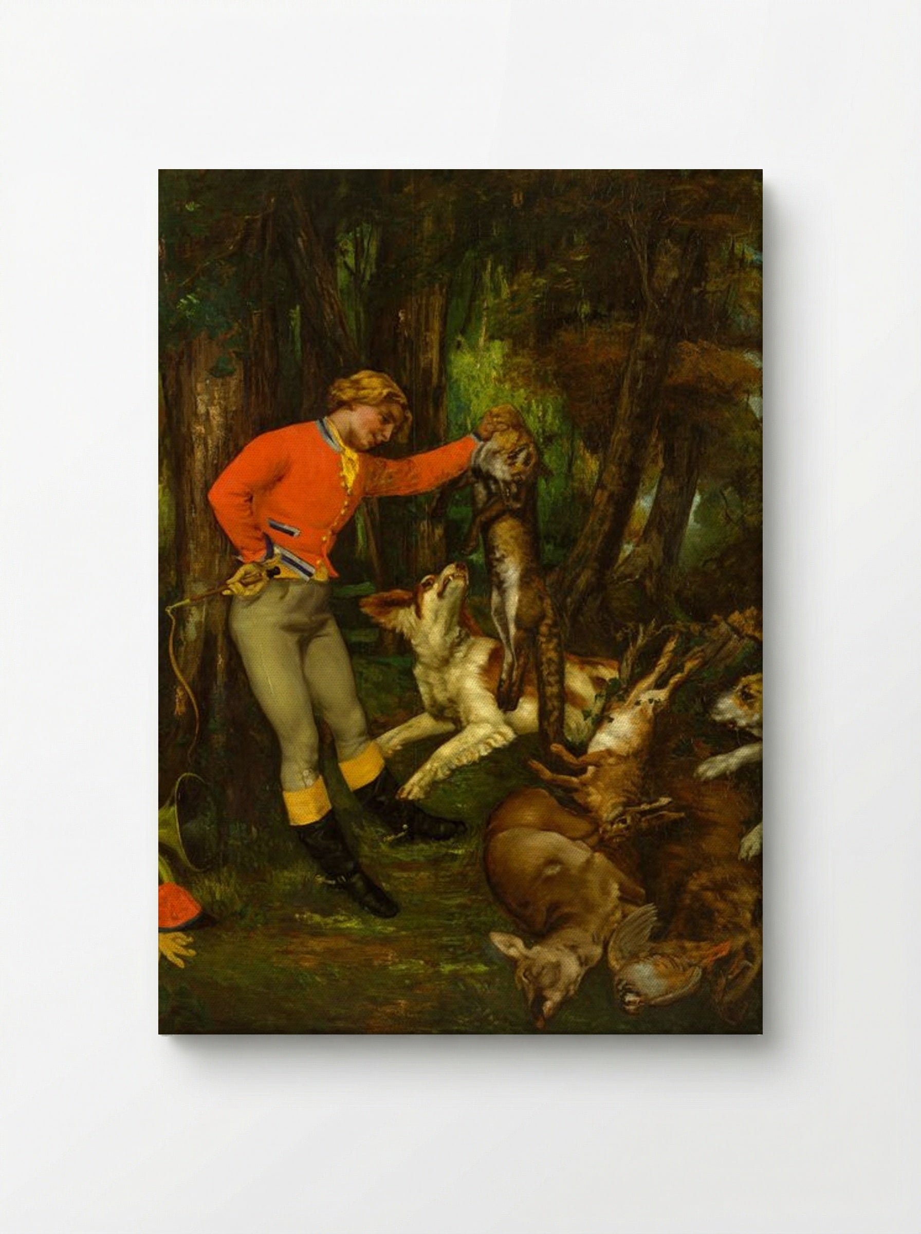 After the Hunt - Gustave Courbet - Canvas