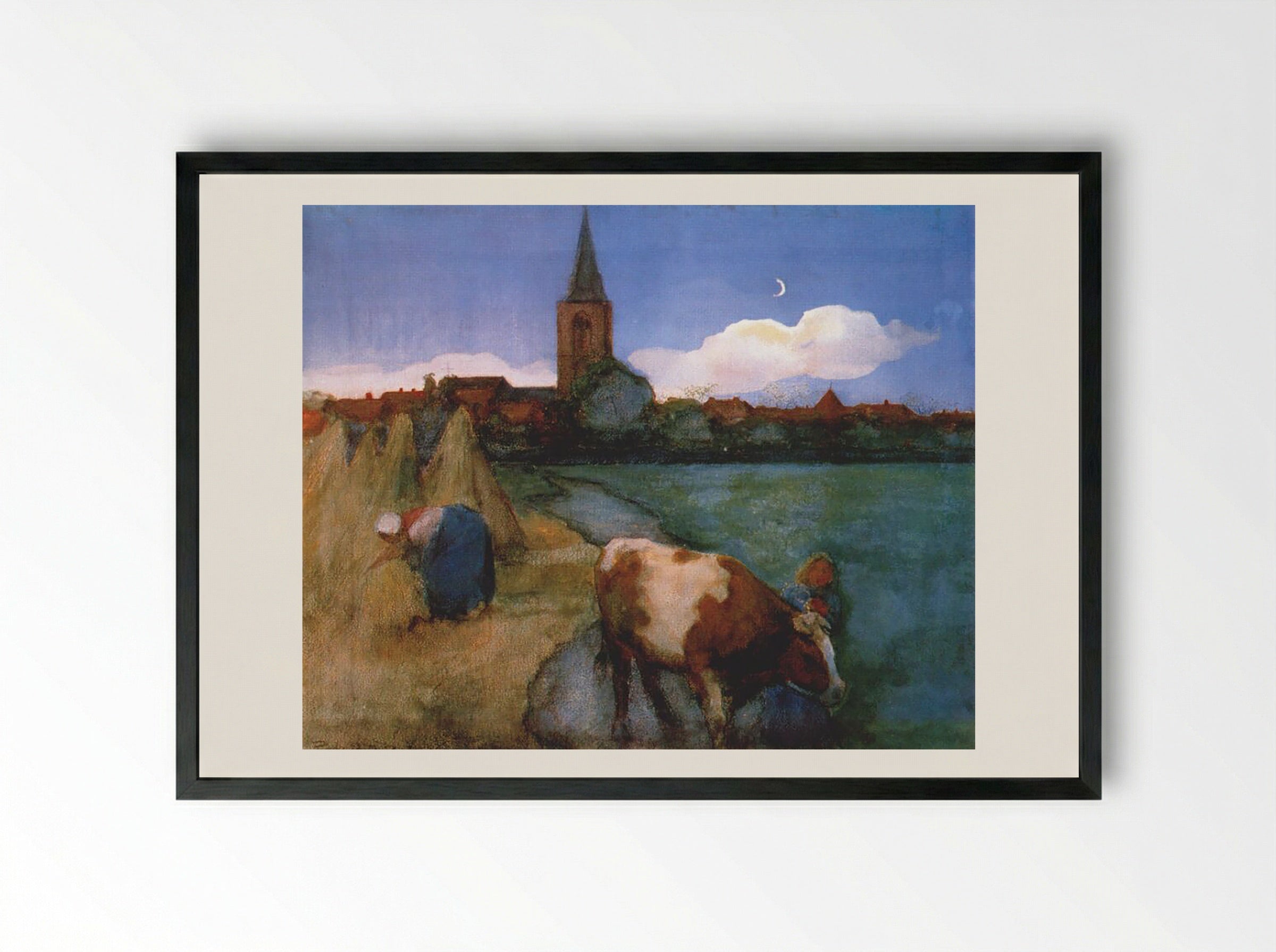View of Winterswijk - Piet Mondrian - Framed Print Black