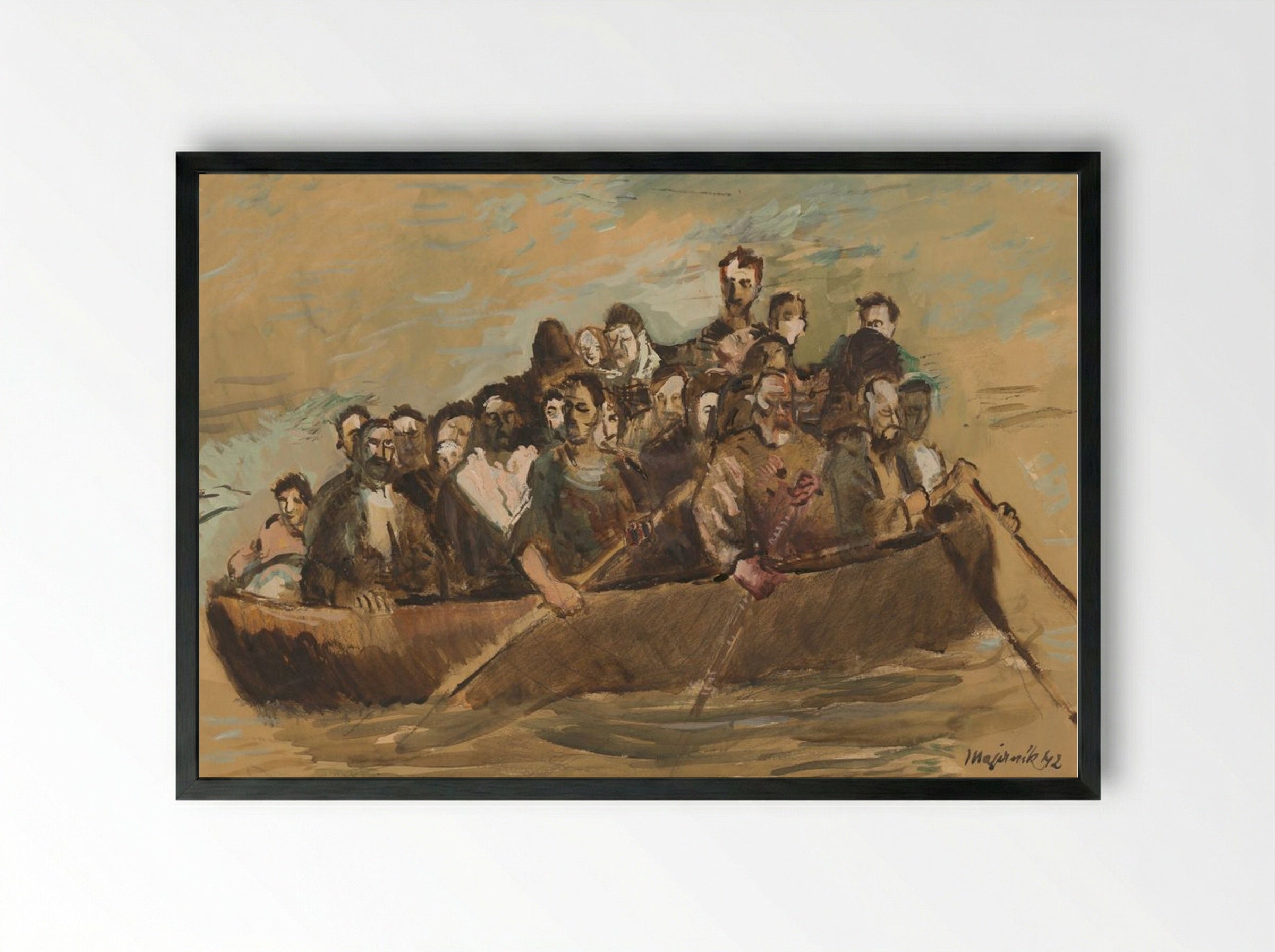 Refugees - Cyprián Majerník - Framed Print Black