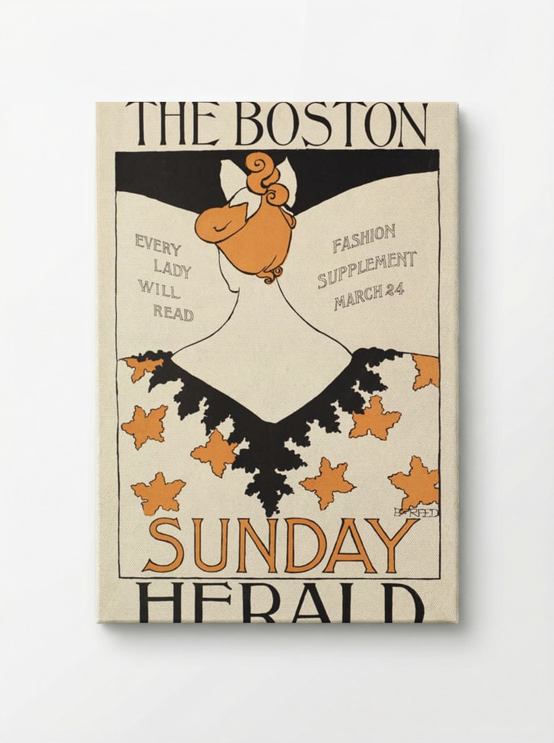 The Boston Sunday Herald, Fashion Supplement, March 24 - Ethel Reed - Canvas