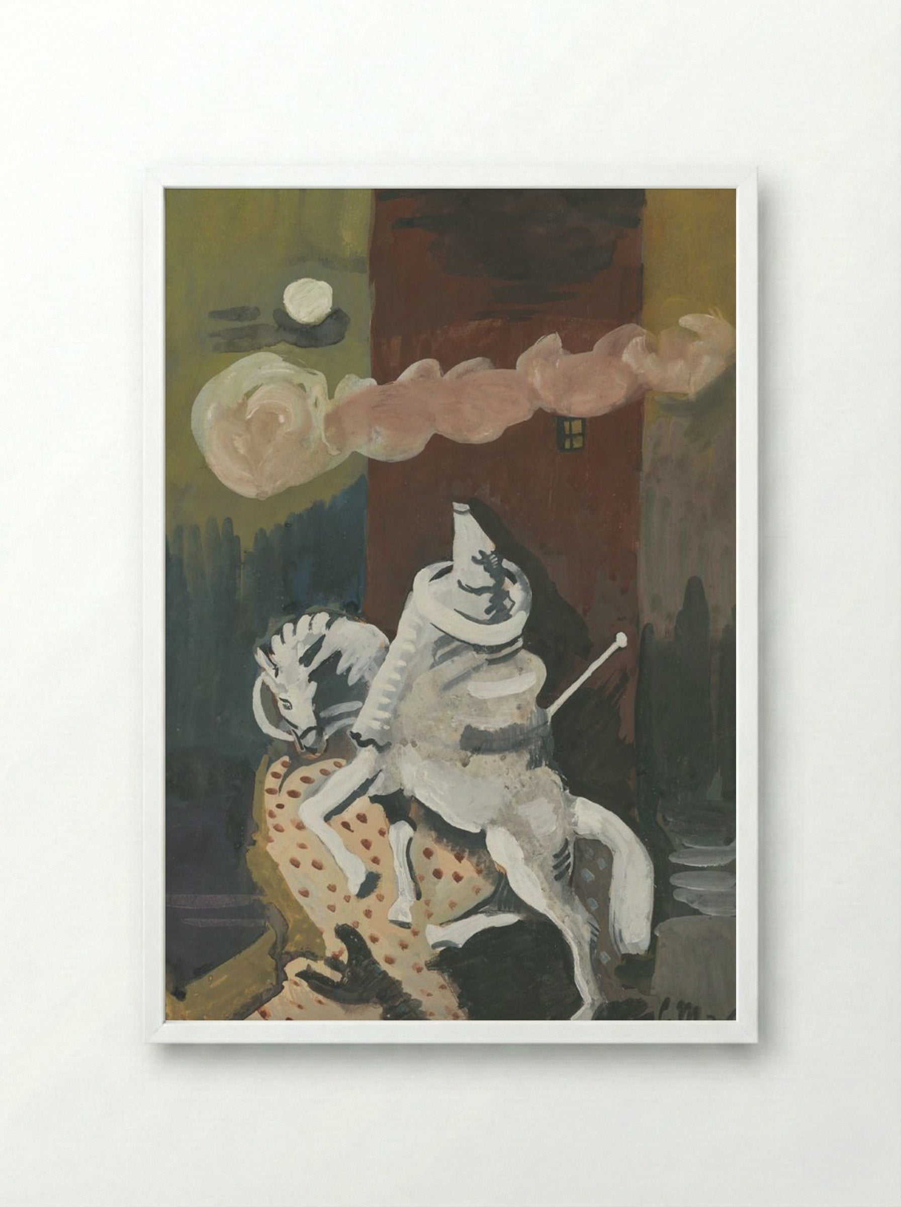 At Night - Cyprián Majerník - Framed Print White