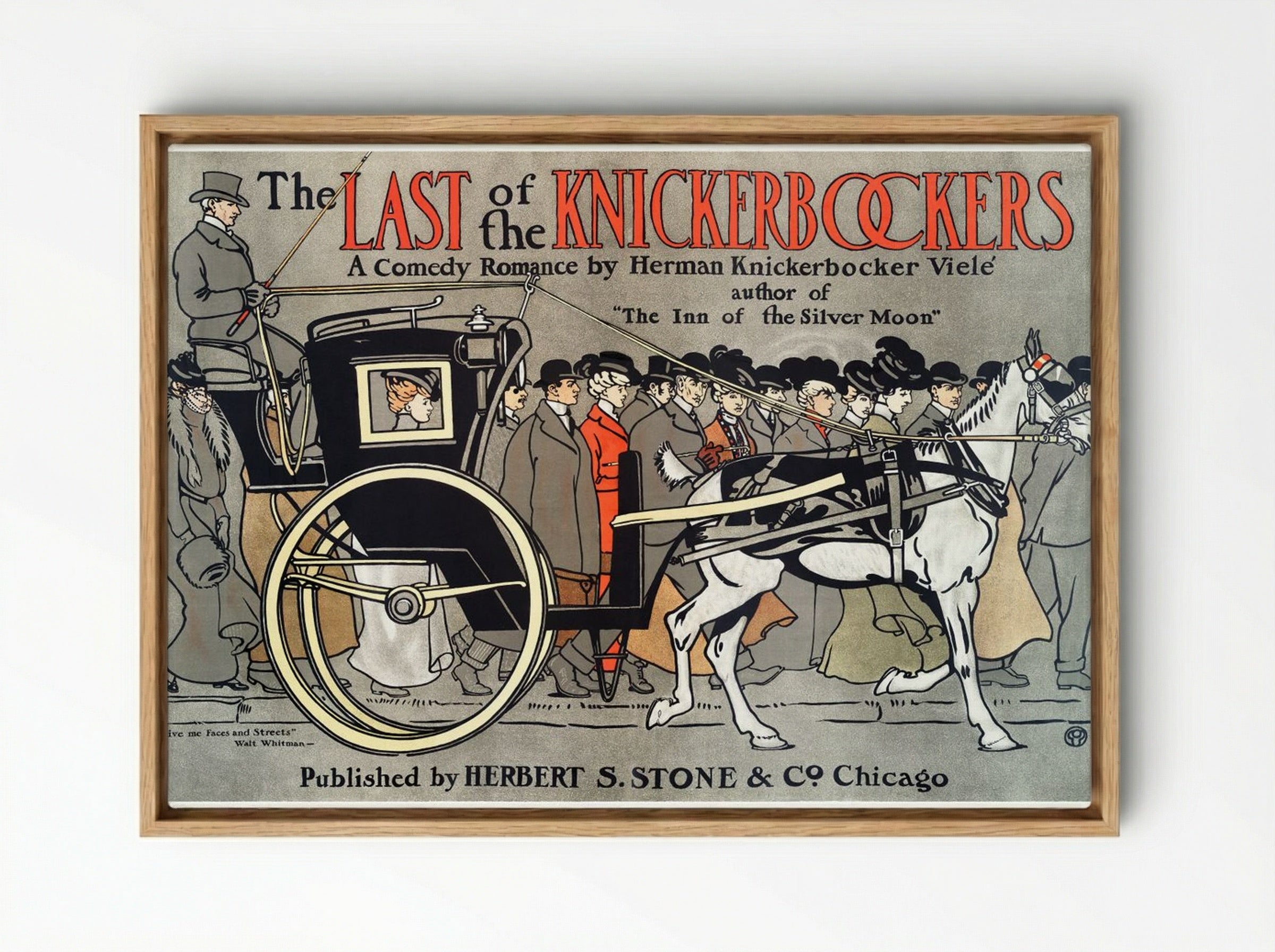 The Last of the Knickerbockers - Edward Penfield - Framed Canvas Wood