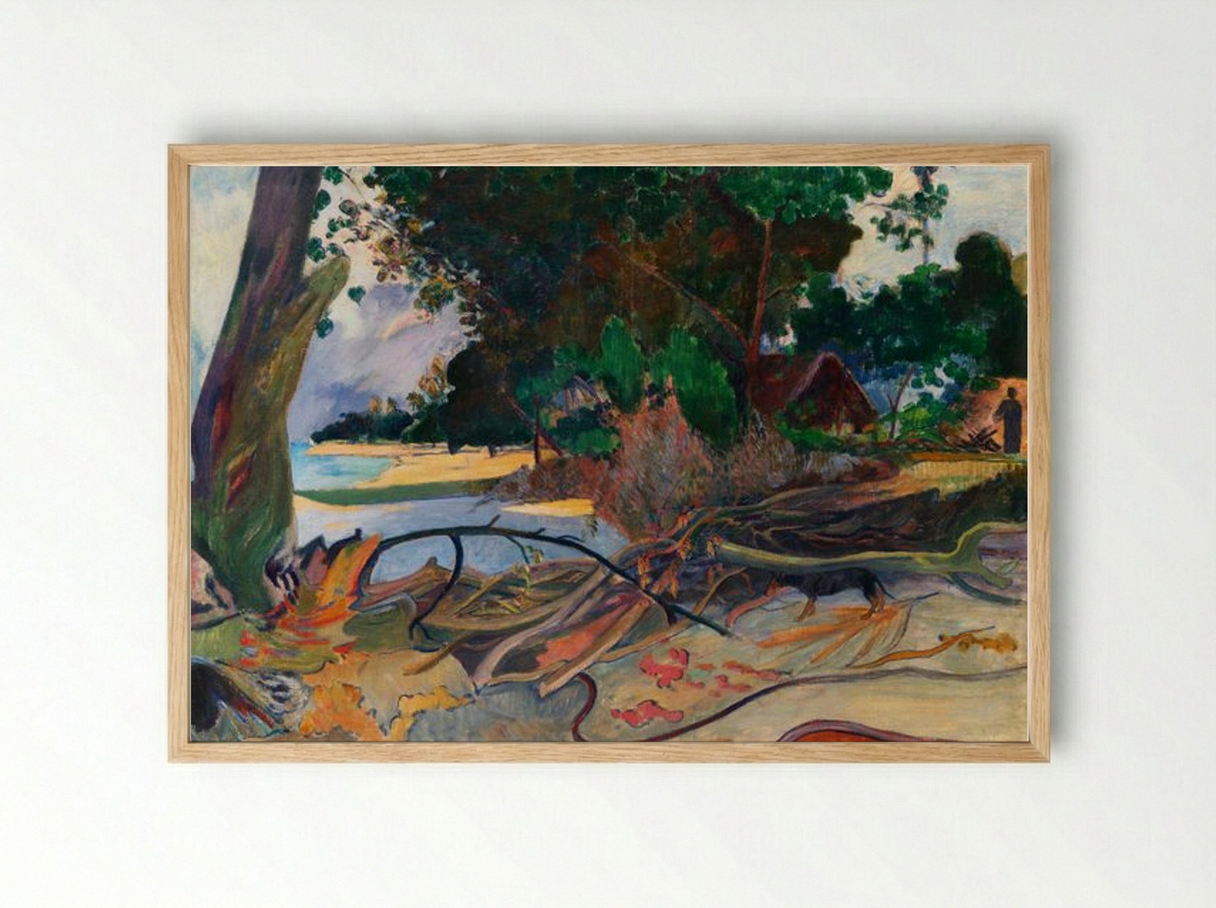 The Hibiscus Tree (Te burao) - Paul Gauguin - Framed Print Wood