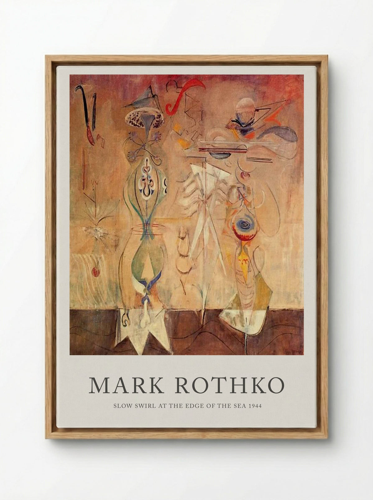 Slow Swirl at the Edge of the Sea - Mark Rothko - Framed Canvas Wood