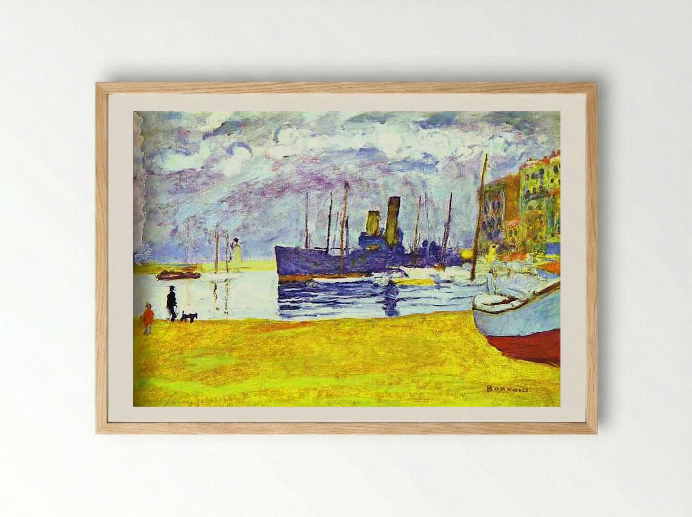 The Port of Cannes - Pierre Bonnard - Framed Print Wood