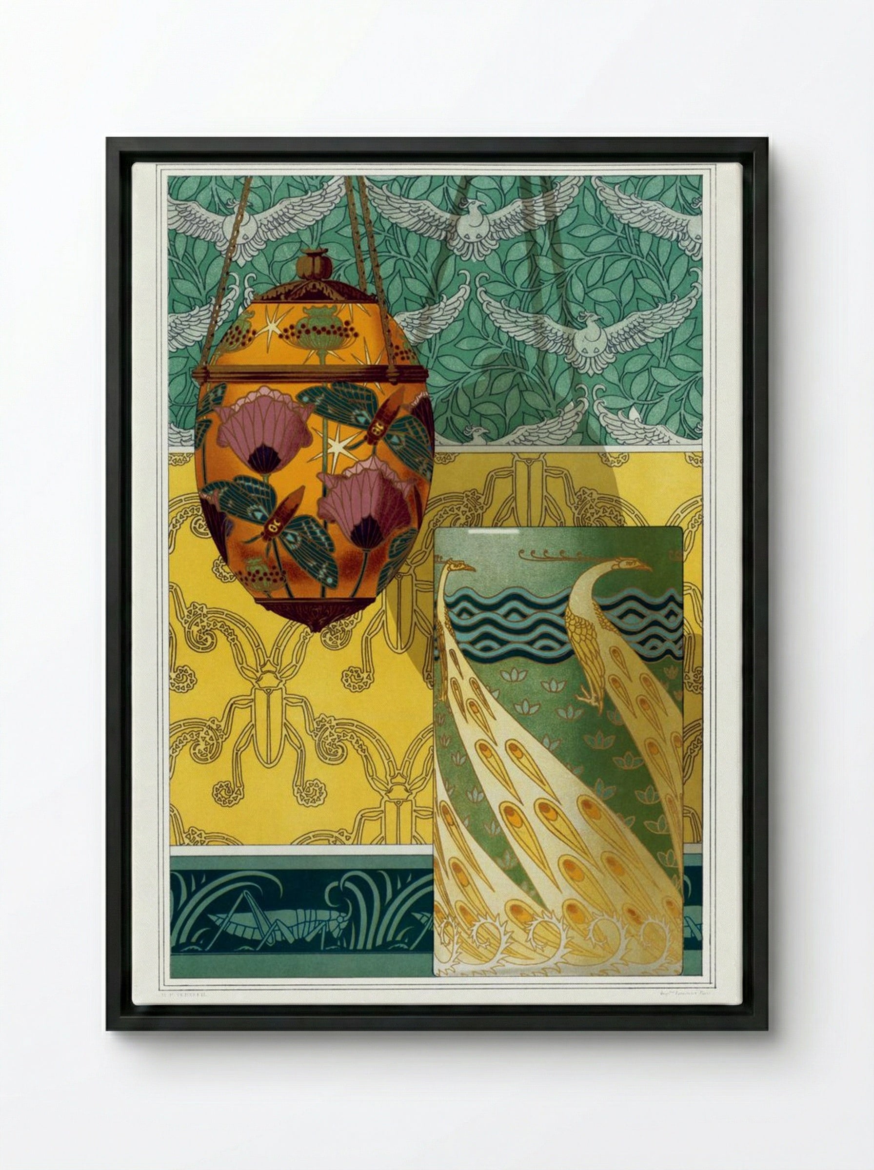 L'Animal dans la Decoration, Plate 30 - Fine Art Print - Framed Canvas Black