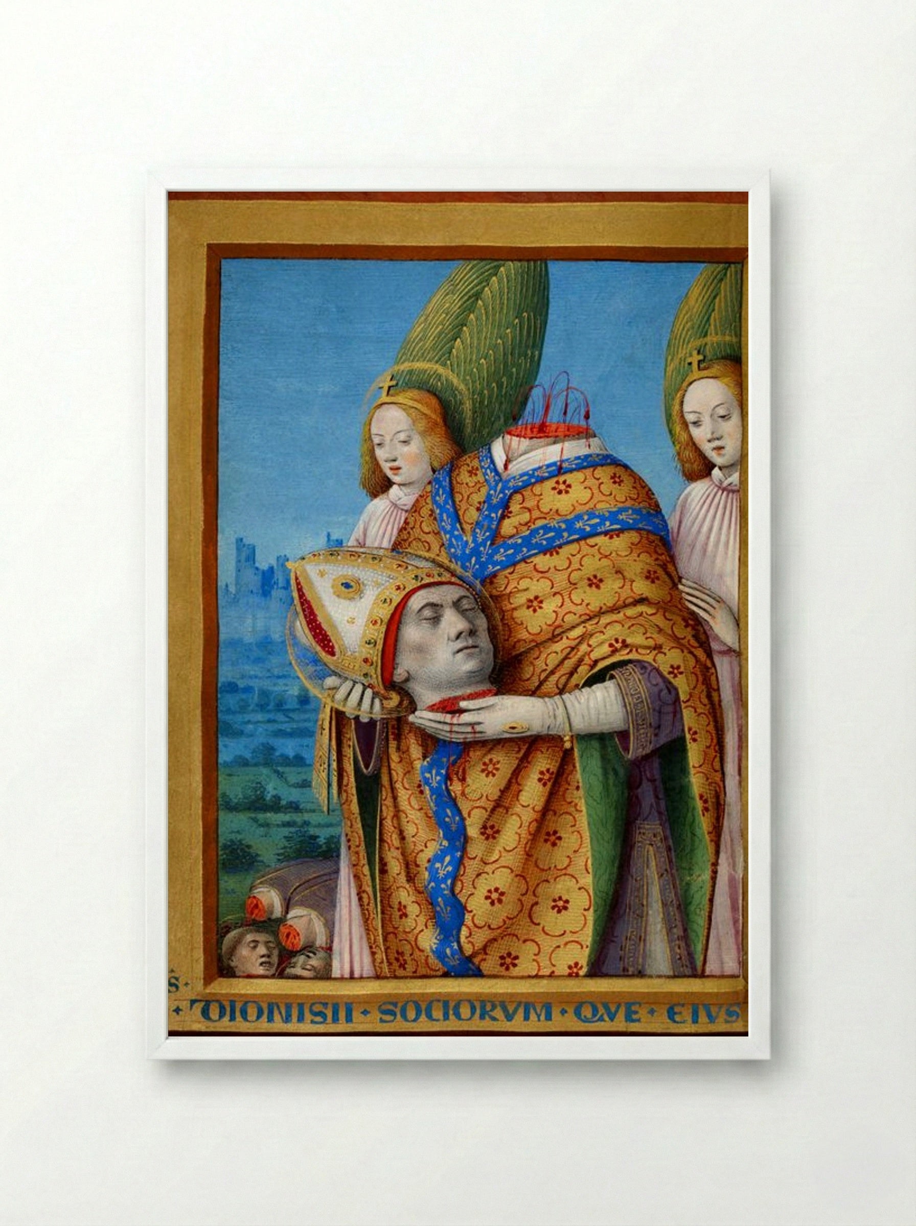 The Martyrdom of Saint Denis - Fine Art Print - Framed Print White
