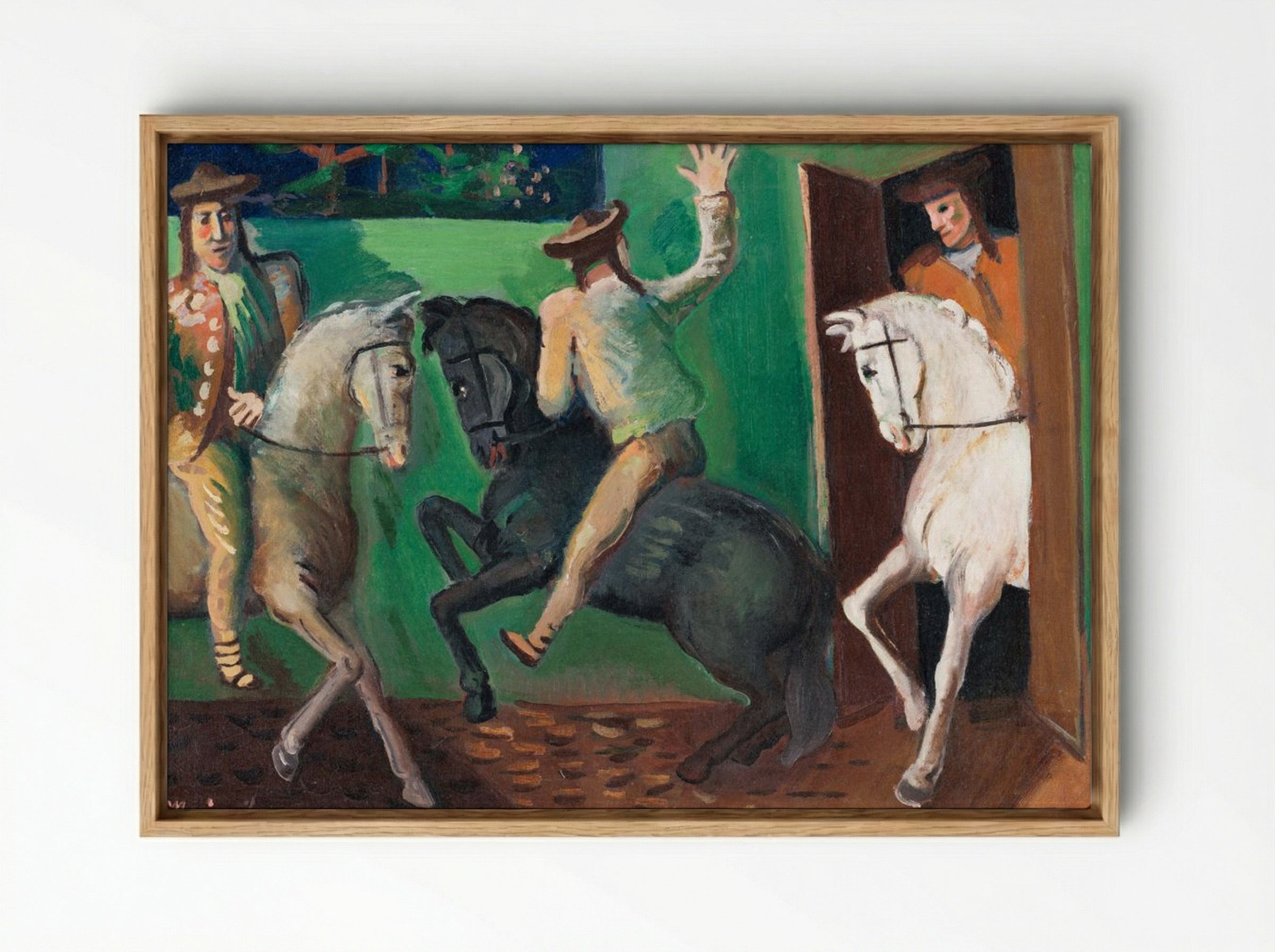Riders on Horses - Cyprián Majerník - Framed Canvas Wood