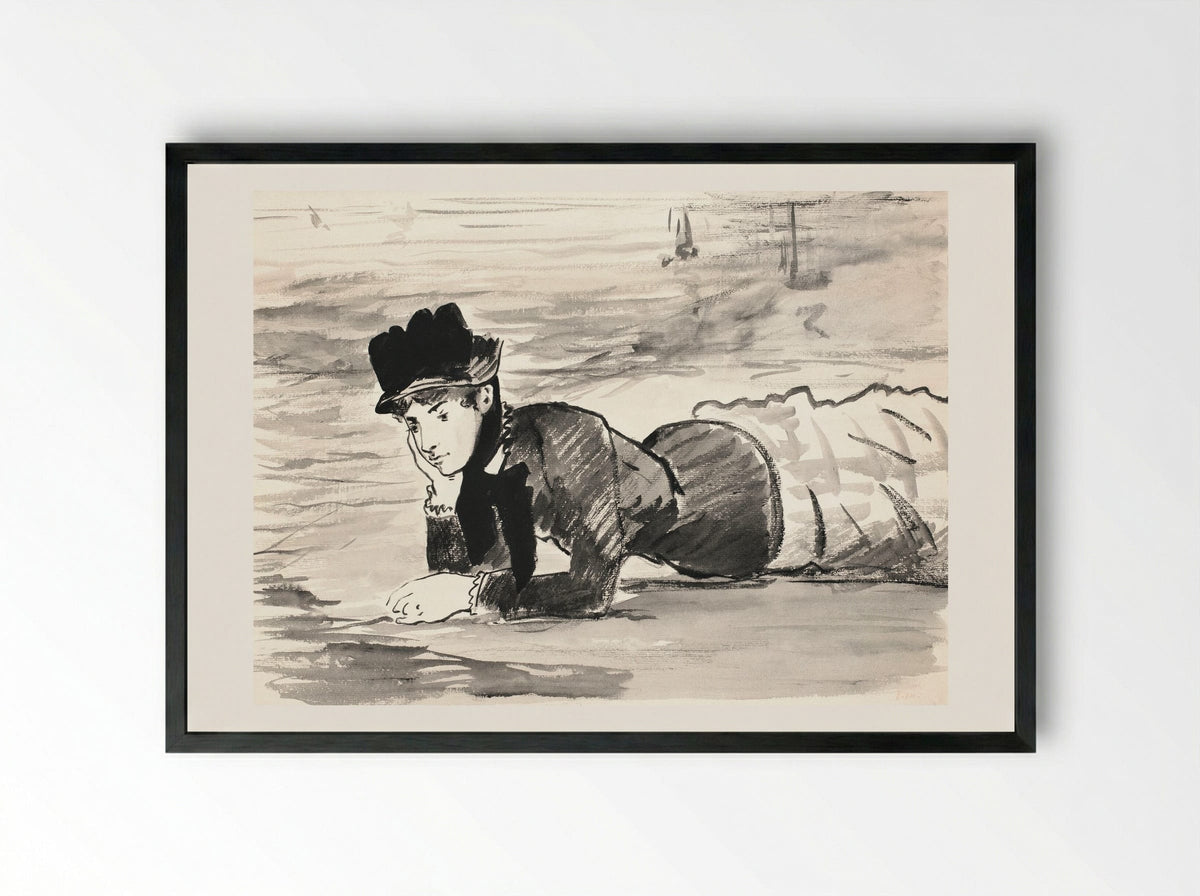 Annabel Lee - Édouard Manet - Framed Print Black