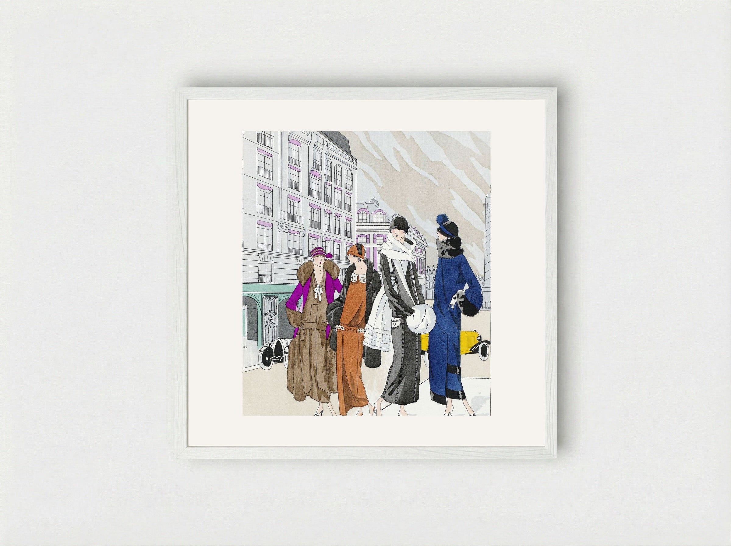 Four Ladies in Creations - Georges Prémet - Framed Print White
