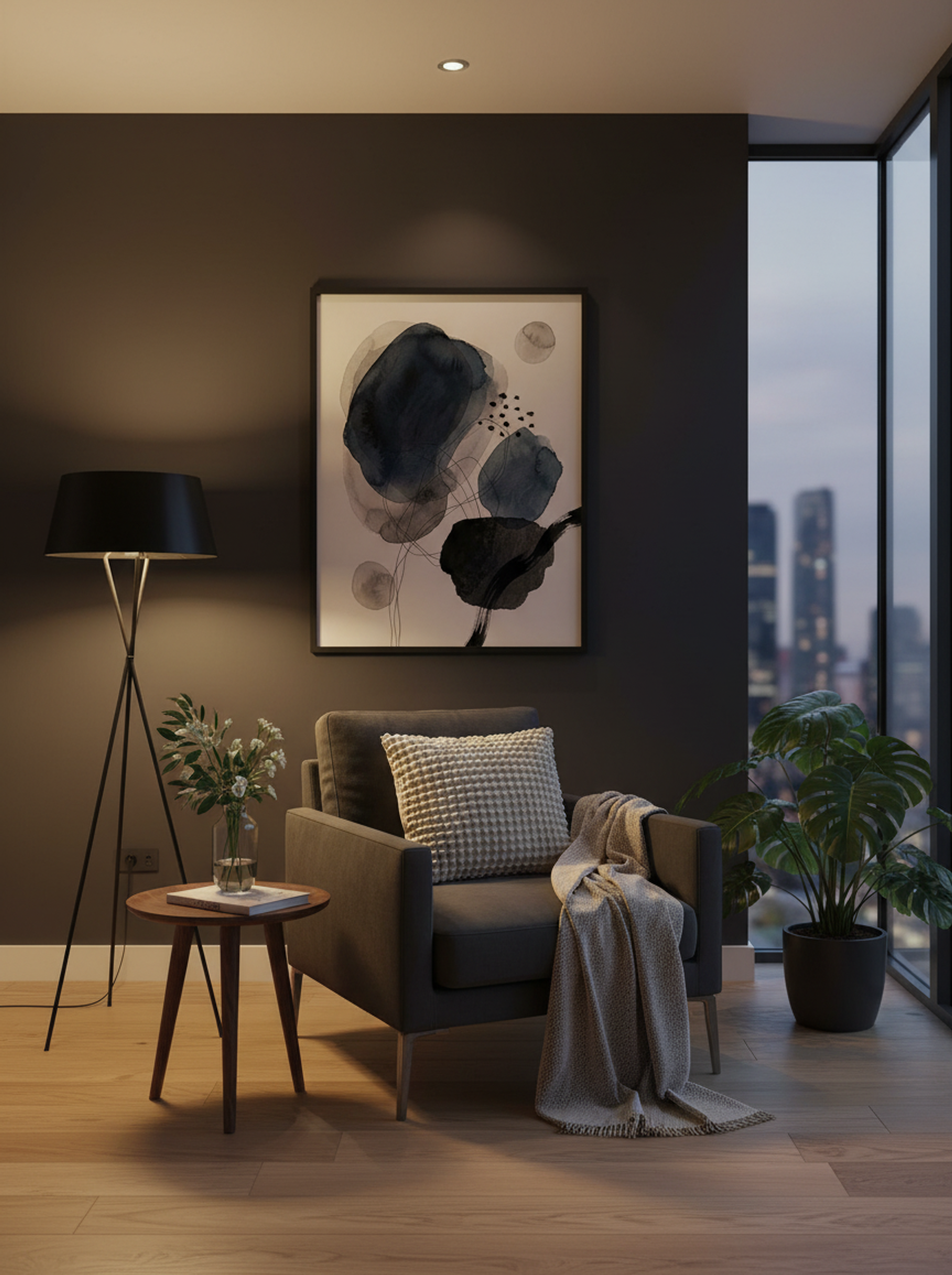 Indigo Echoes Poster - Lifestyle