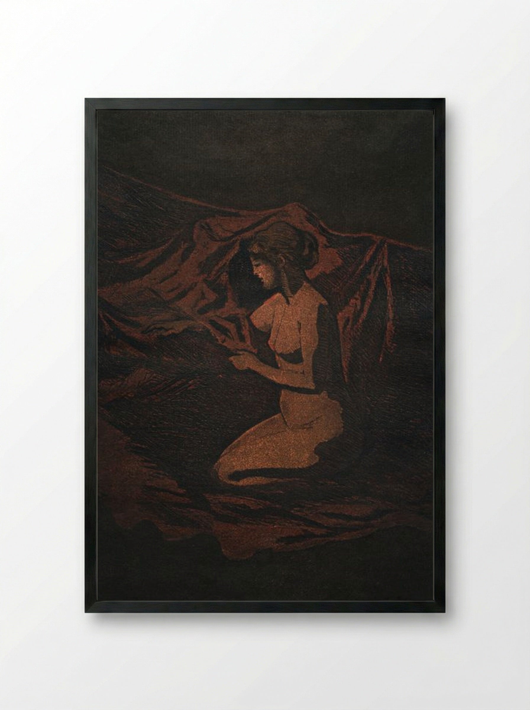 Embers Glow - Théodore Roussel - Framed Print Black