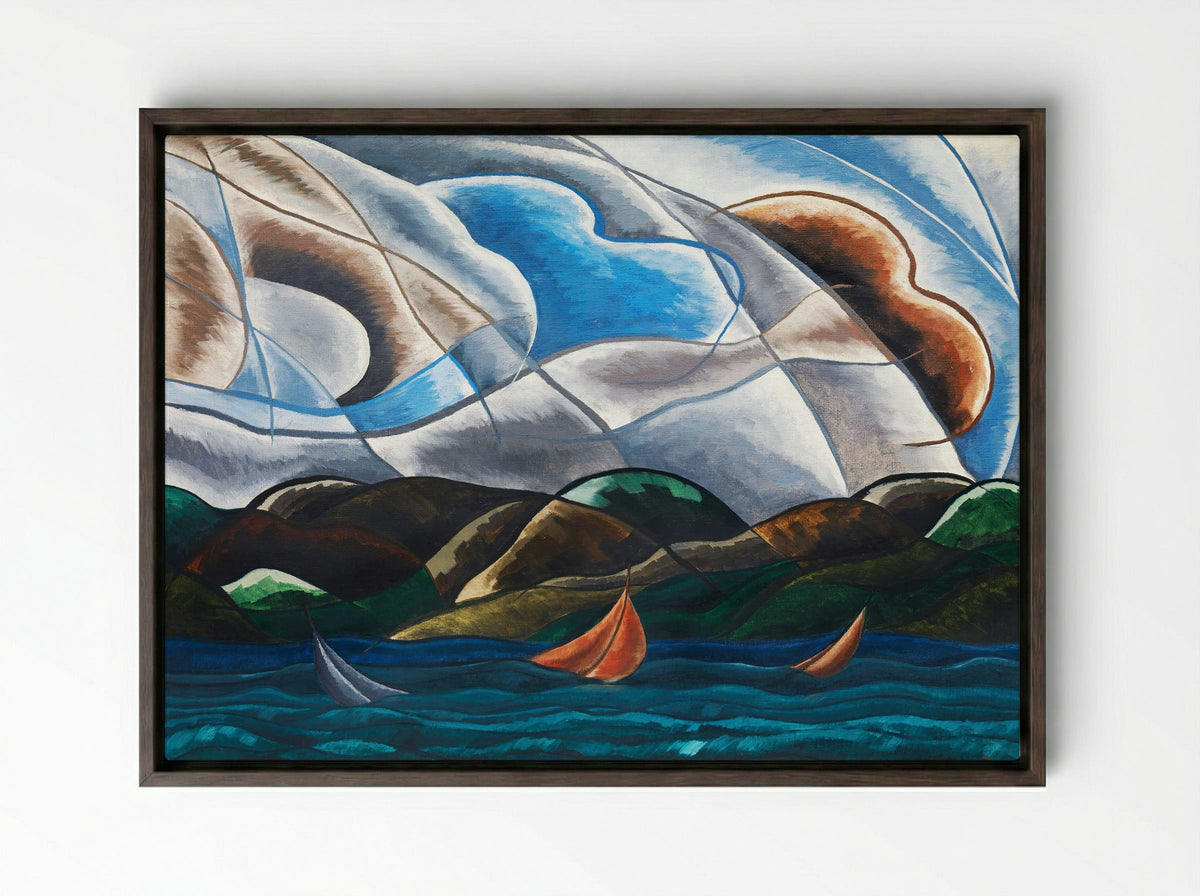 Clouds and Water - Arthur Dove - Framed Canvas Dark Wood