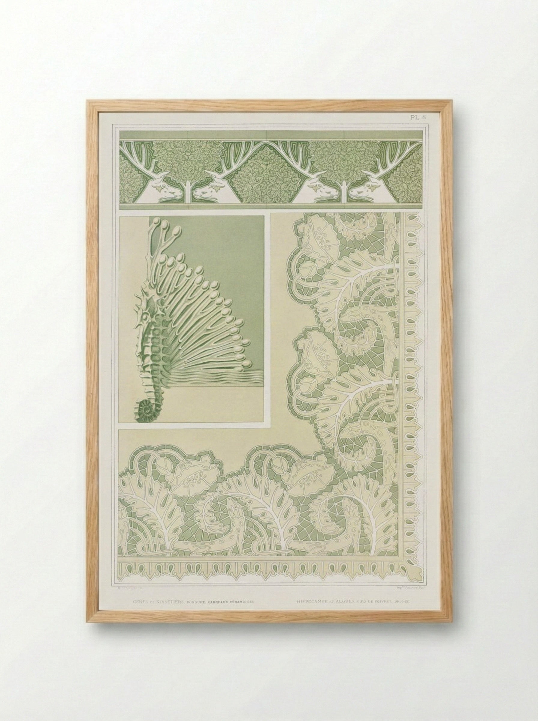 L'Animal dans la Décoration, Plate 8 - Maurice Pillard Verneuil - Framed Print Wood