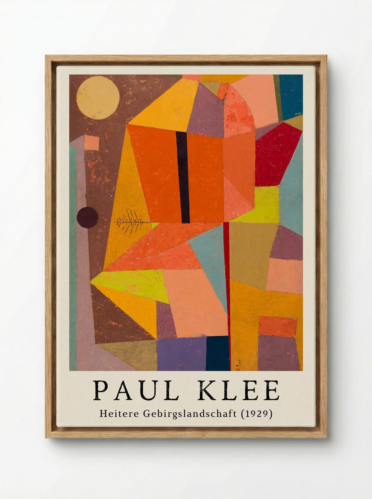 Heitere Gebirgslandschaft - Paul Klee - Framed Canvas Wood