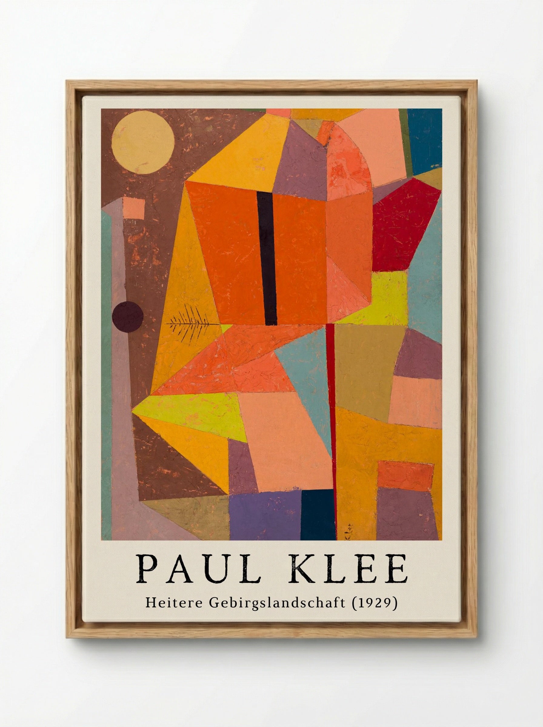 Heitere Gebirgslandschaft - Paul Klee - Framed Canvas Wood