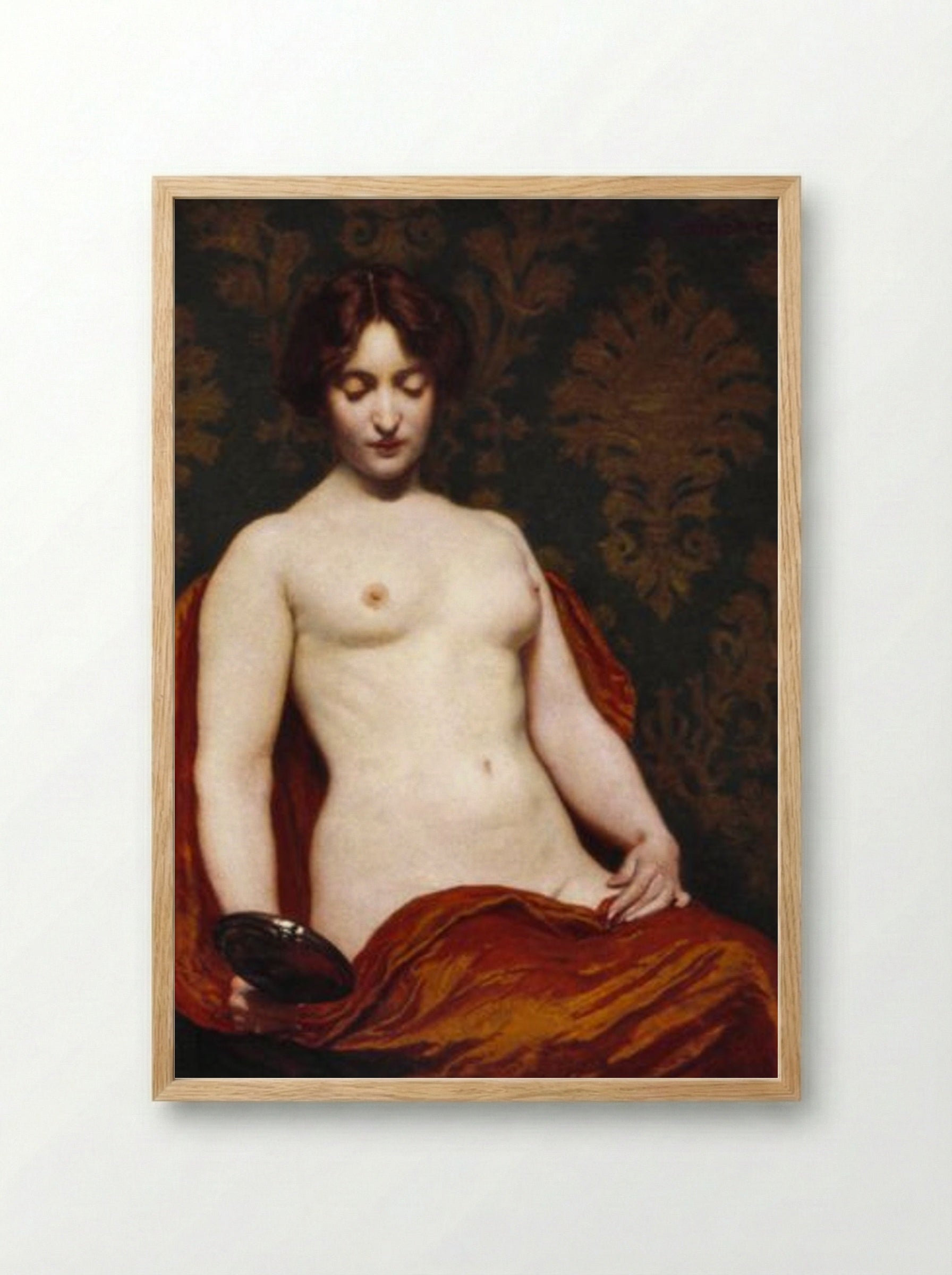 The Silver Hand Glass - Kenyon Cox - Framed Print Wood