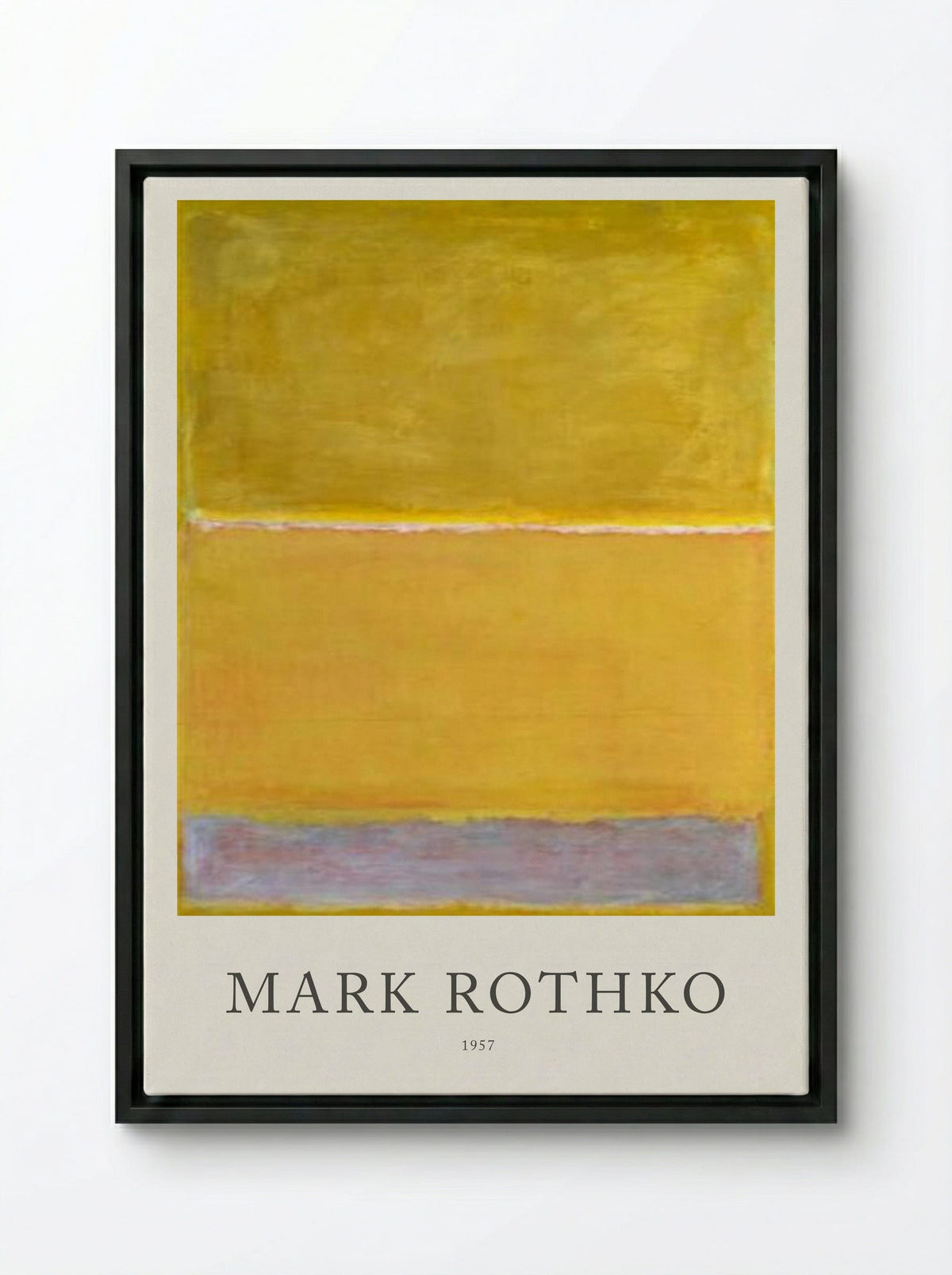 Untitled (Yellow, Pink, and Lavender) - Mark Rothko - Framed Canvas Black