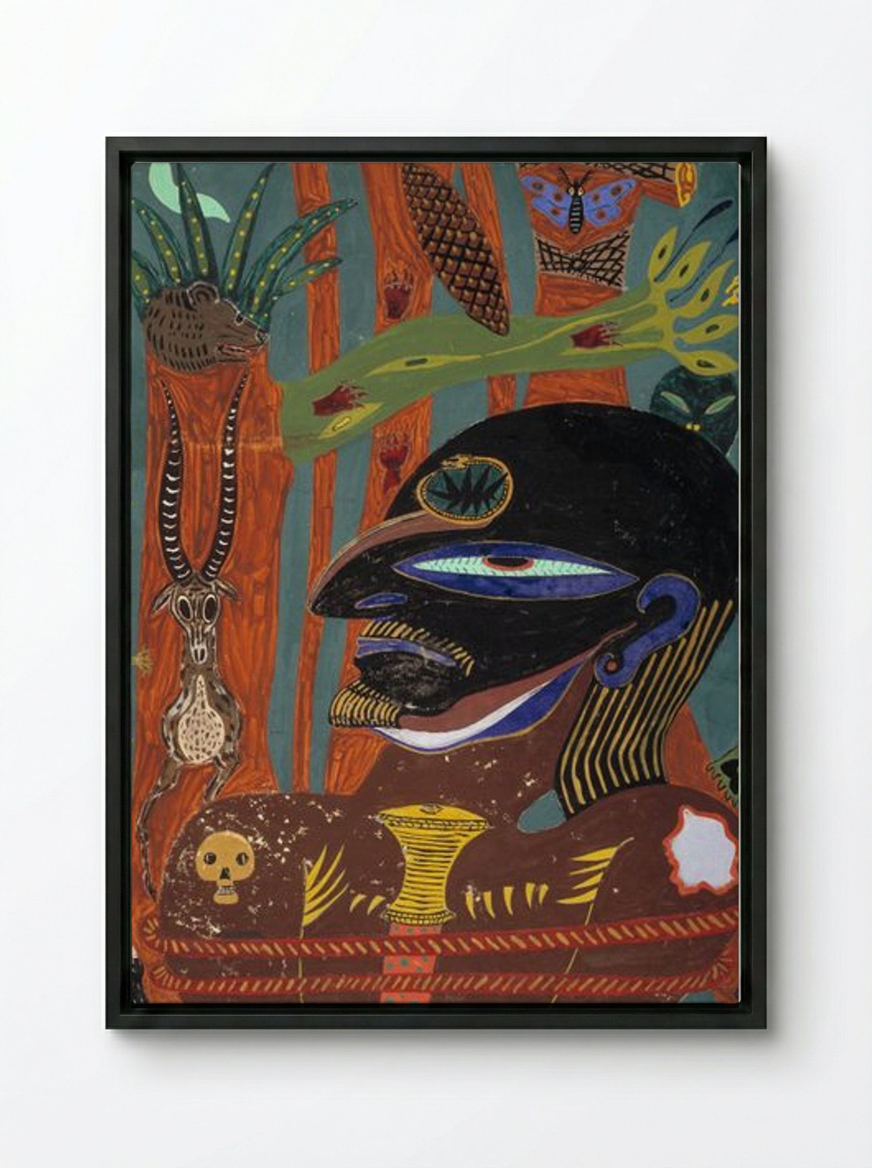 Eye of the Hunter - Edvard Petersen - Framed Canvas Black