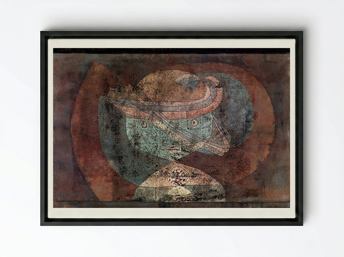 Movement around a Child - Paul Klee - Framed Canvas Black