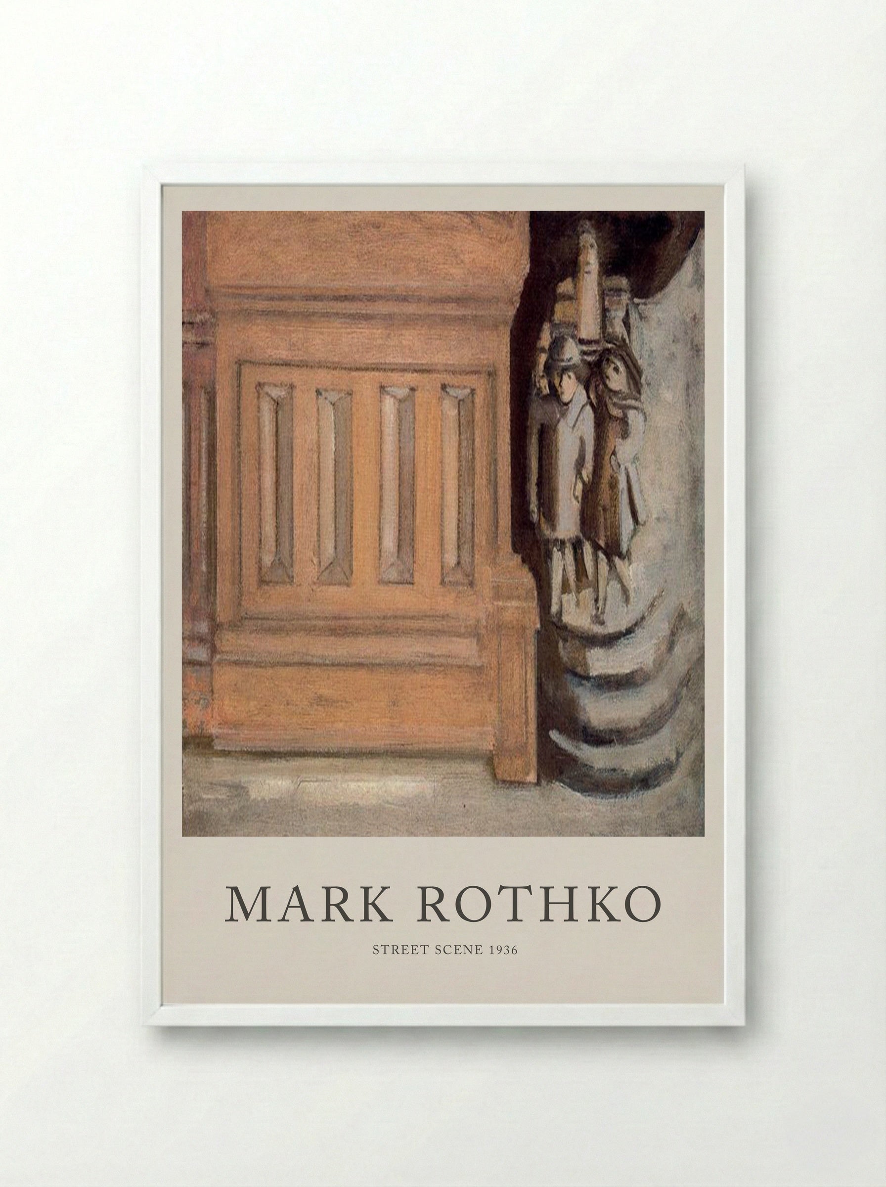 Street Scene - Mark Rothko - Framed Print White