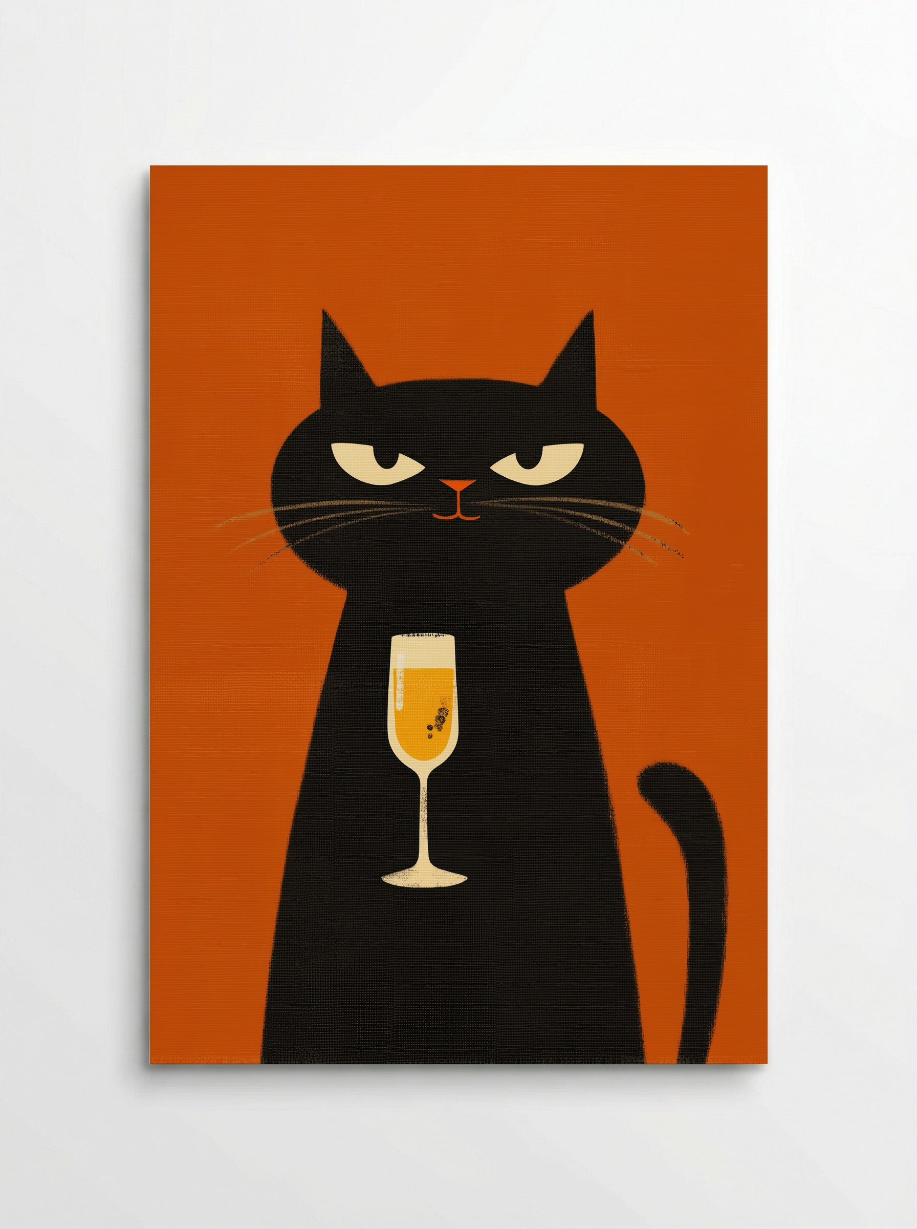 Champagne Cat - Poster