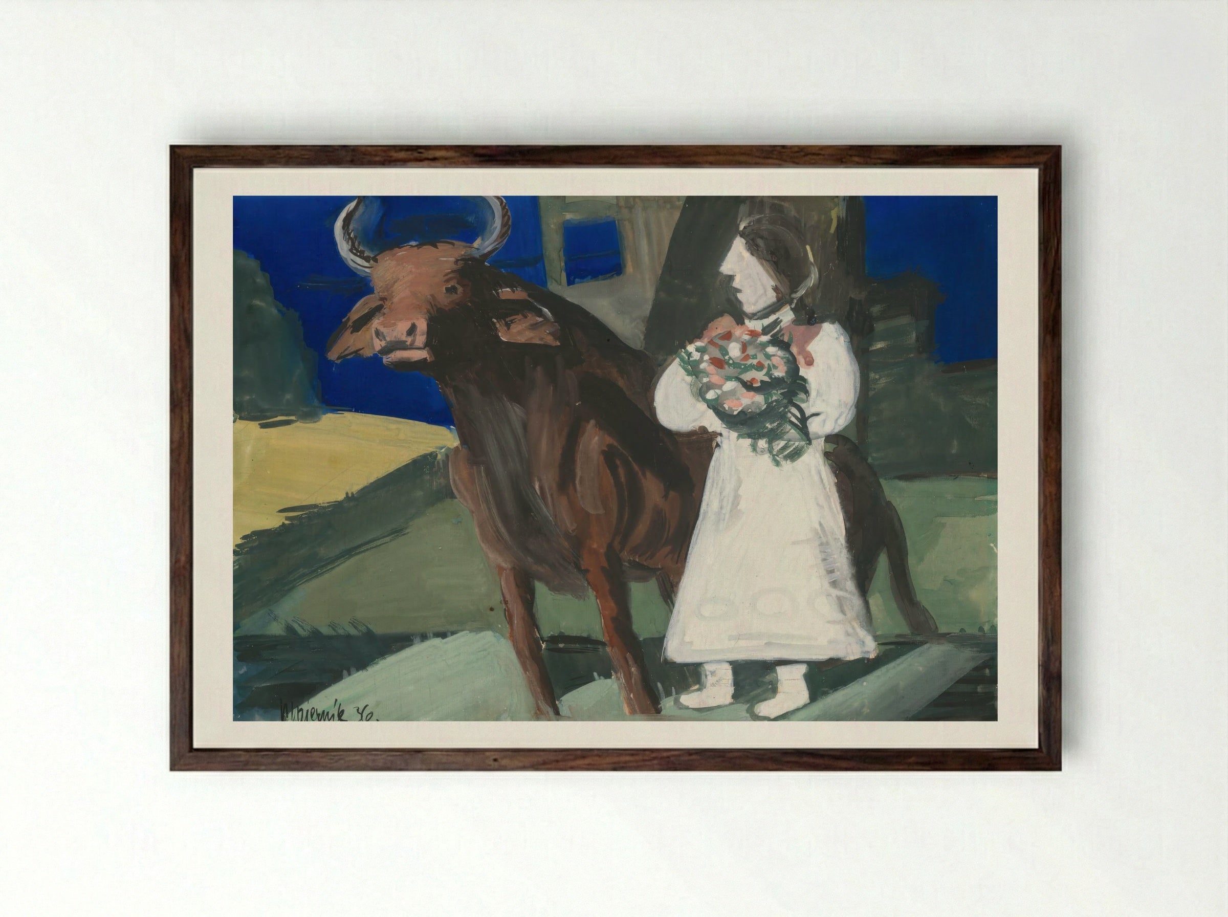 The Bride - Cyprián Majerník - Framed Print Dark Wood