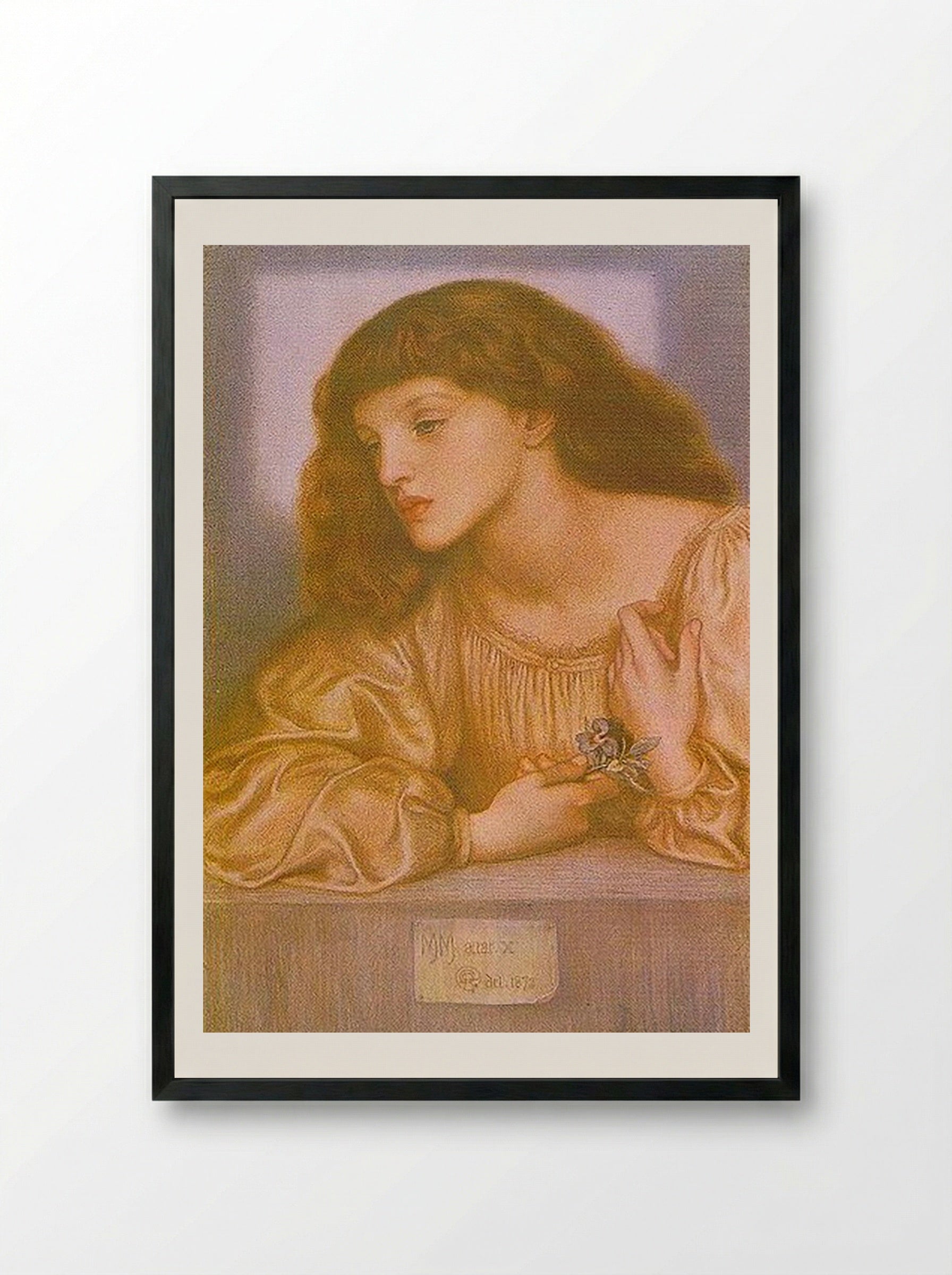 La Belle Iseult - May Morris - Framed Print Black