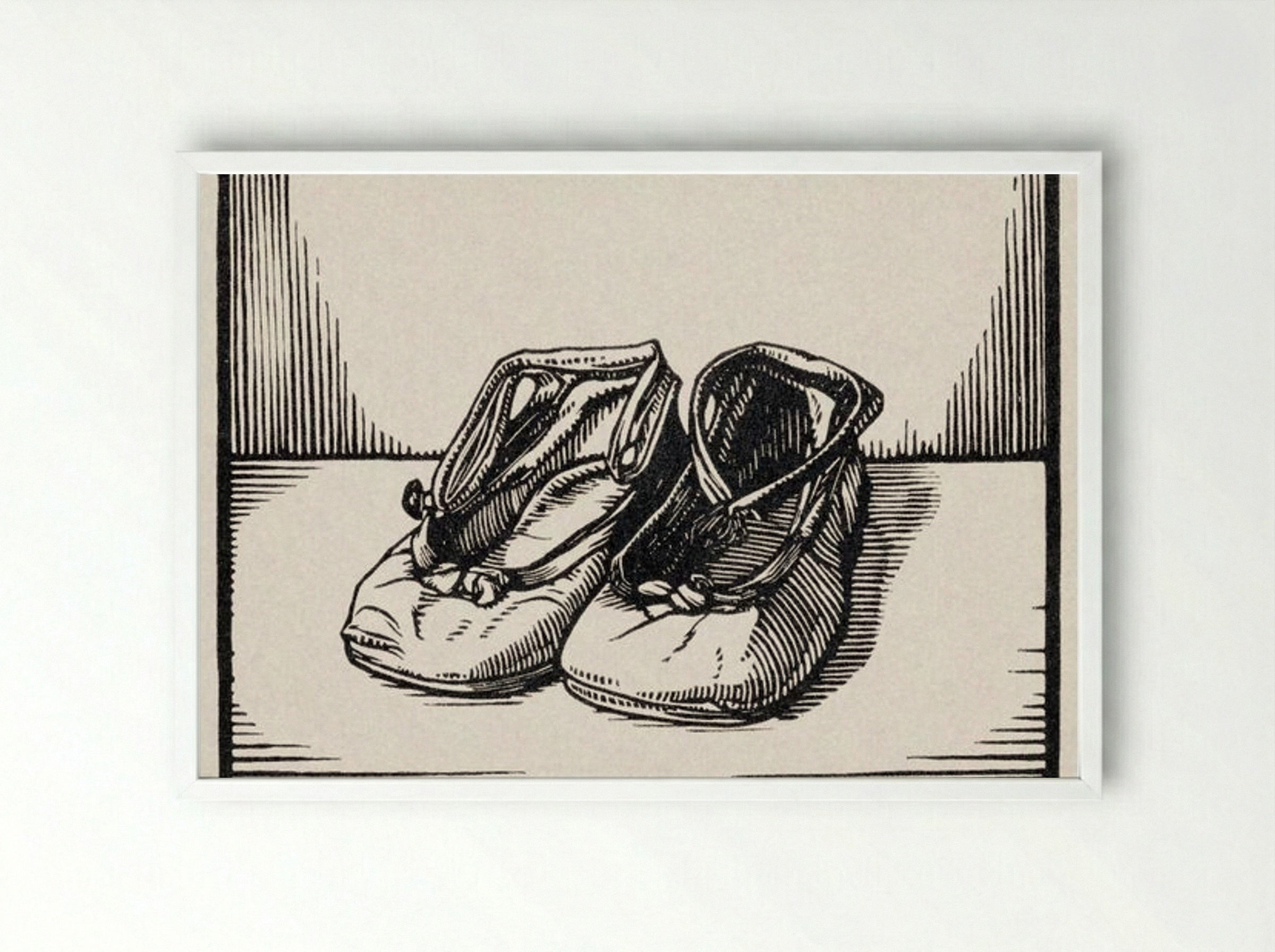 Pair of Shoes - Julie de Graag - Framed Print White